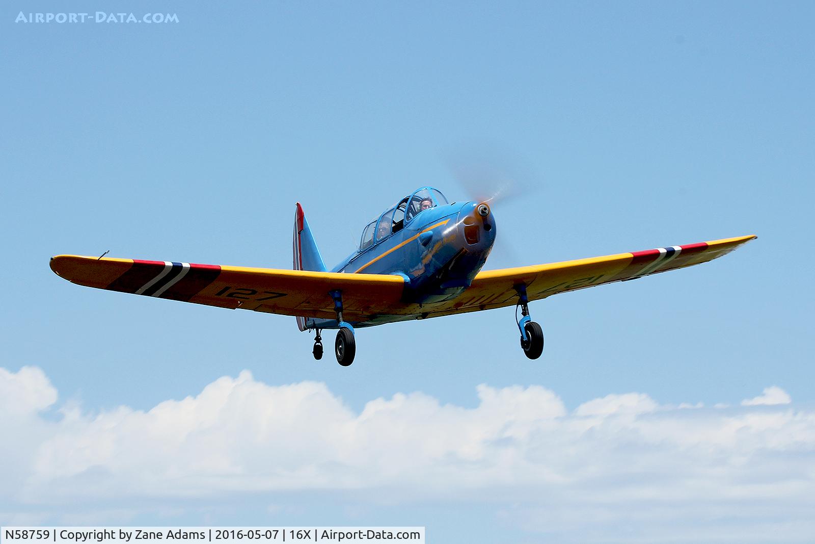 N58759, 1943 Fairchild (Fleet) PT-26A Cornell II C/N FT616, At the 2016 Propwash Fly-in