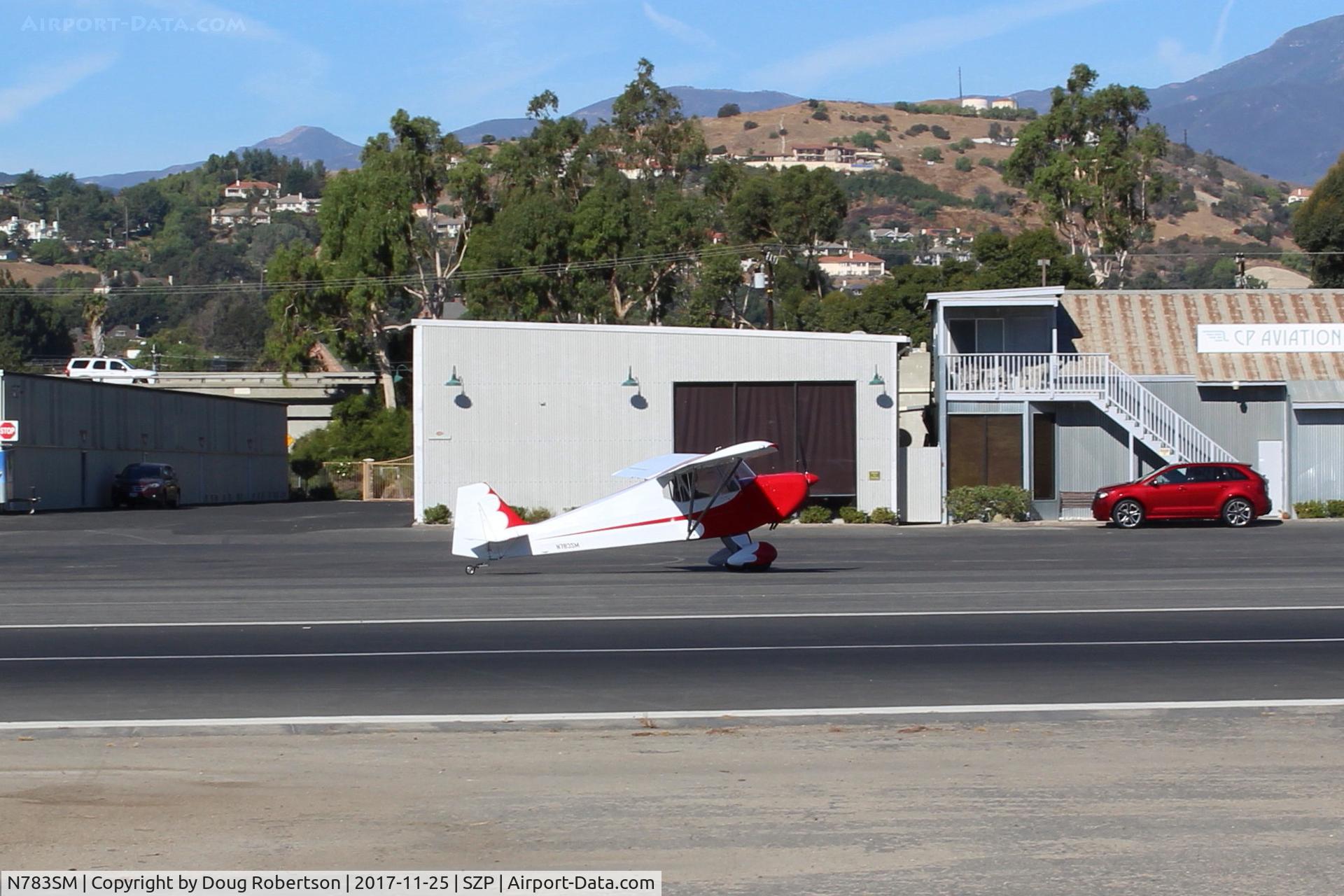 N783SM, Fisher Dakota Hawk C/N DH29, 2011 Fisher Flying Products DAKOTA HAWK, Rotax 912UL 80 Hp, taxi back after landing Rwy 22