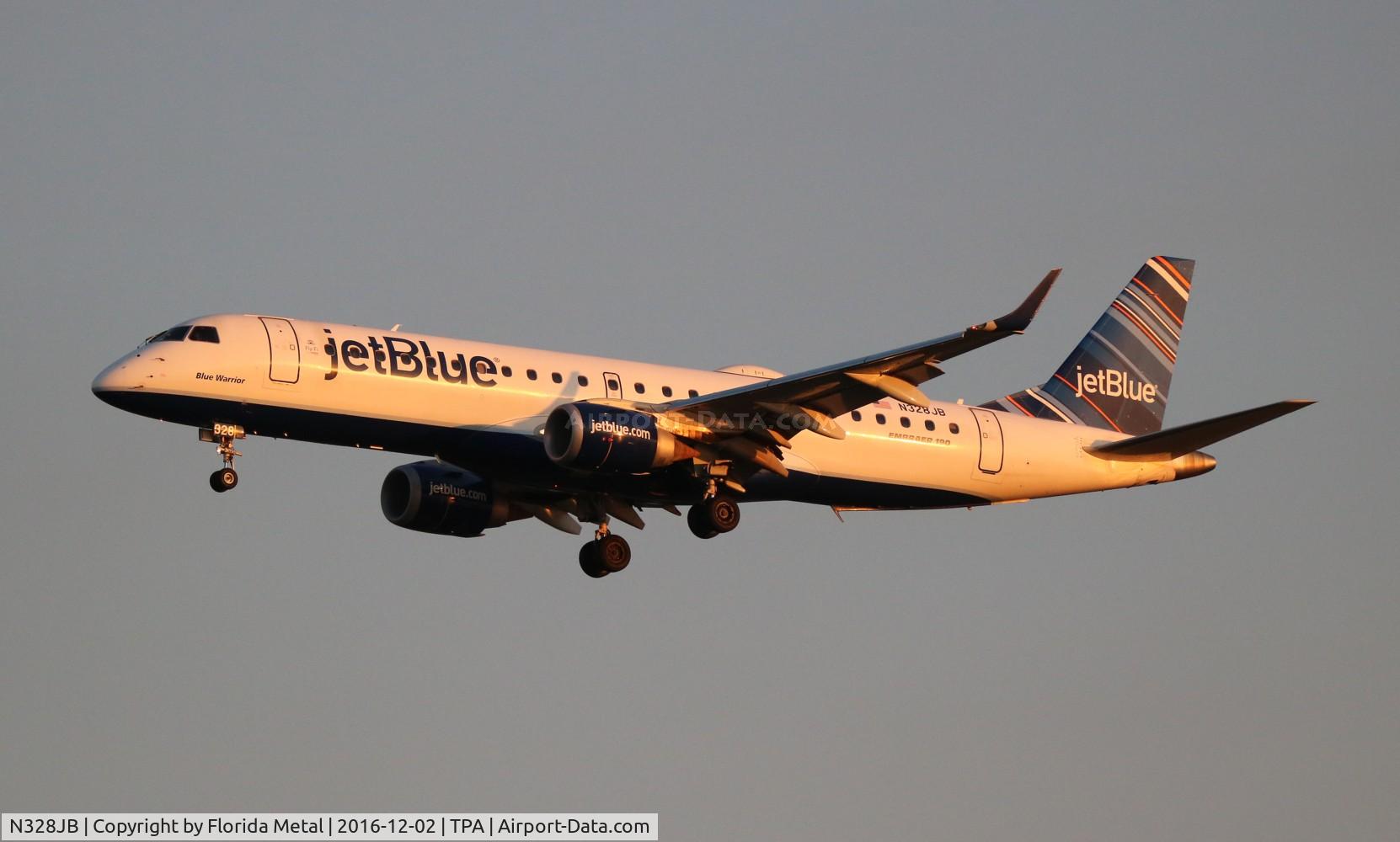 N328JB, Embraer ERJ-190-100 IGW 190AR C/N 19000422, Jet Blue