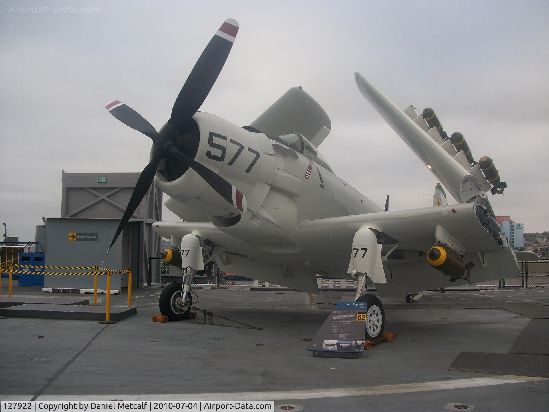 127922, Douglas AD-4W Skyraider C/N 7937, USS Midway Museum