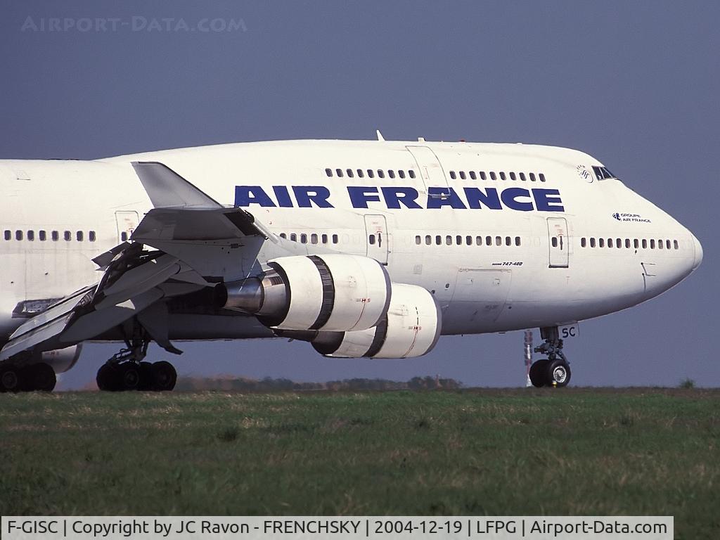 F-GISC, 1992 Boeing 747-428M C/N 25599, Air France  (dd 2/18/92 wfu 23 Jan 12 ferried CDG-!ATL-GWO 05 - 06 Mar 2012 for scrapping std at GWO 06 Mar 2012)