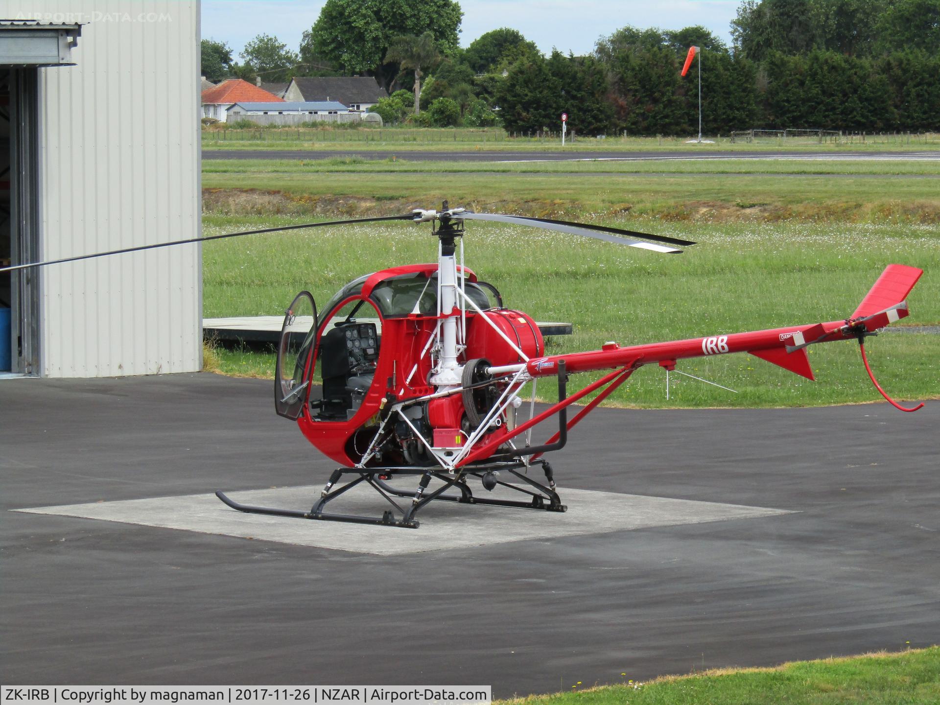 ZK-IRB, Schweizer 269C-1 C/N 0238, ressy out in late spring sun