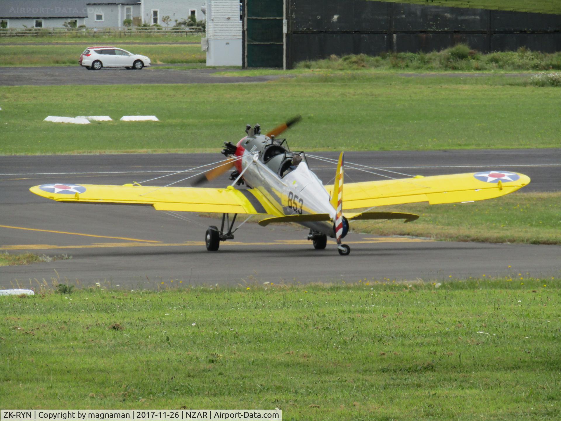 ZK-RYN, 1942 Ryan PT-22 Recruit (ST3KR) C/N 2062, taxying out