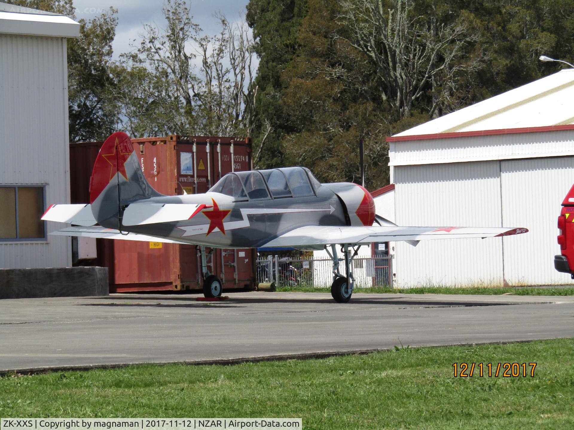 ZK-XXS, 1989 Bacau Yak-52 C/N 8910001, not flying today
