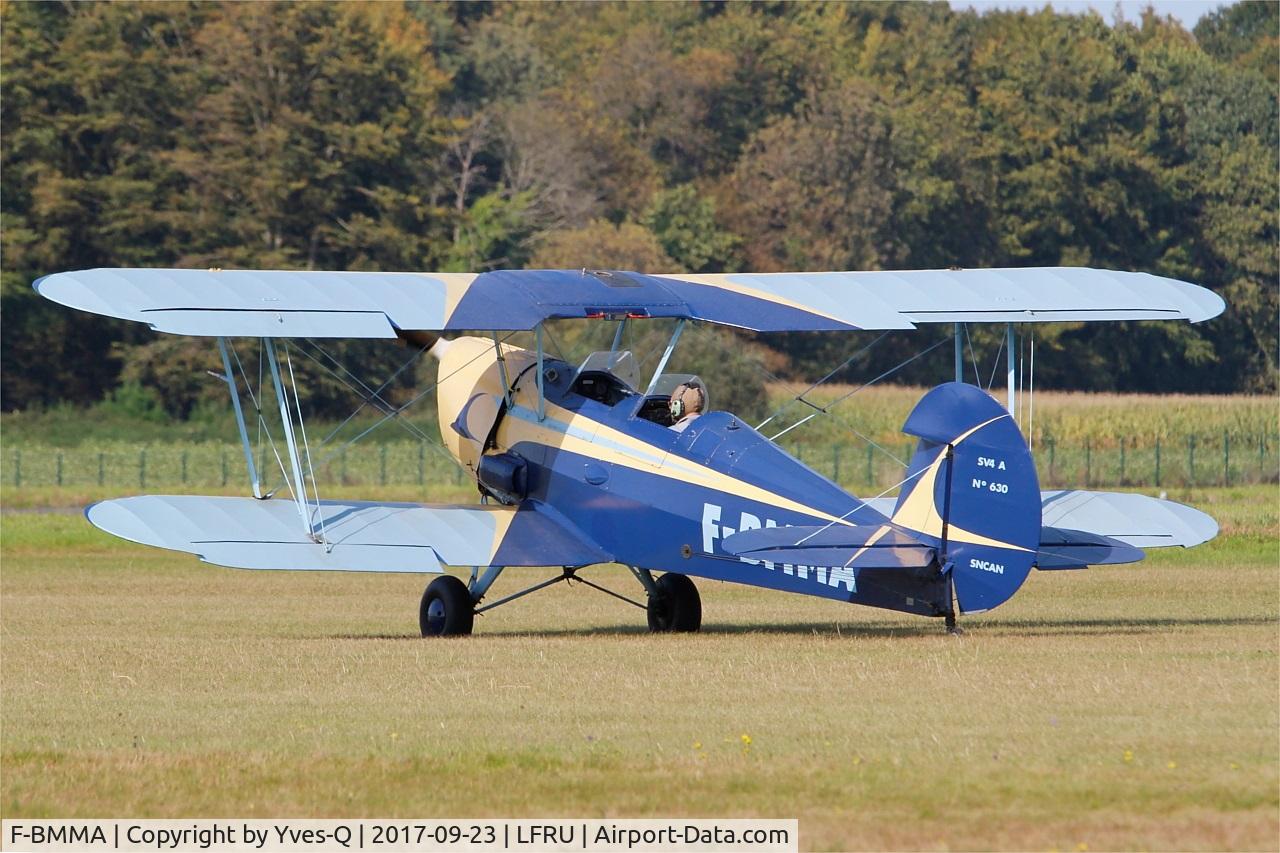 F-BMMA, Stampe-Vertongen SV-4A C/N 630, Stampe-Vertongen SV-4A, Taxiing, Morlaix-Ploujean airport (LFRU-MXN) air show 2017
