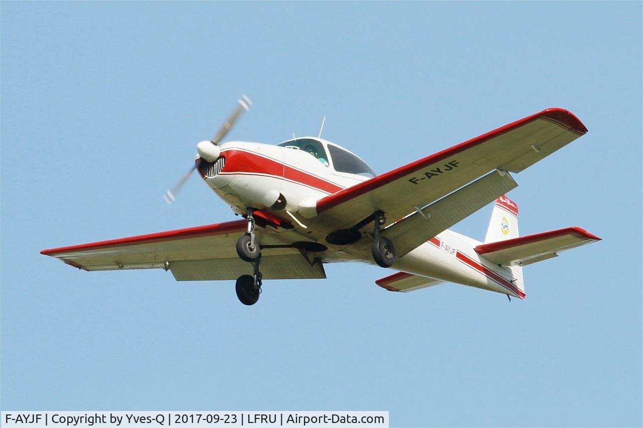 F-AYJF, 1948 Ryan Navion A C/N NAV-4-1269, Ryan Navion, Take off rwy 23, Morlaix-Ploujean airport (LFRU-MXN) Air show 2017