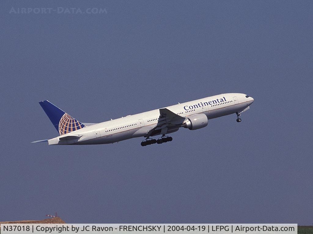 N37018, 2002 Boeing 777-224 C/N 31680, Continental Air Lines (018)
