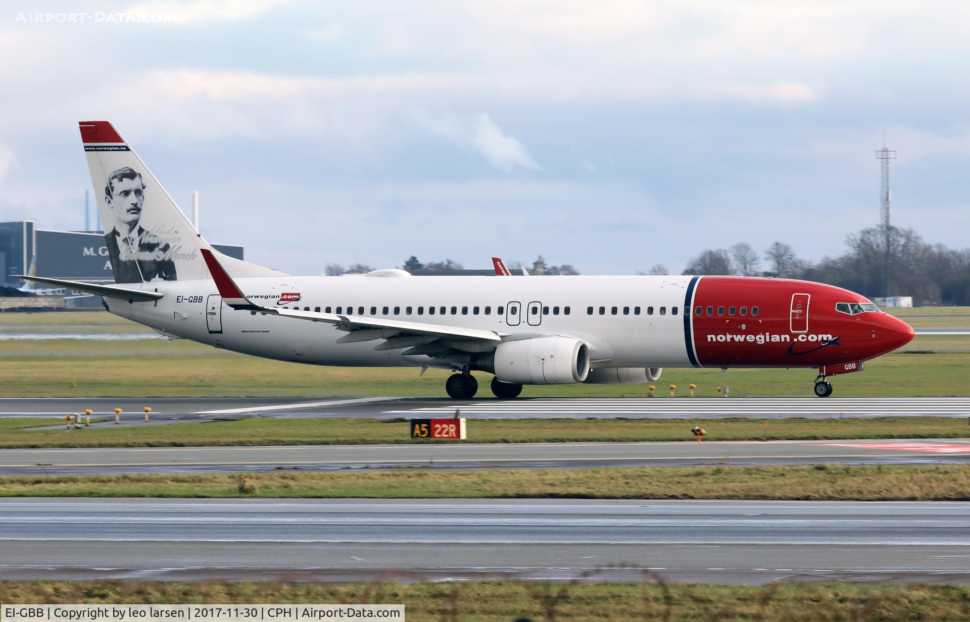 EI-GBB, 2008 Boeing 737-86N C/N 36809, Copenhagen 30.11.2017 