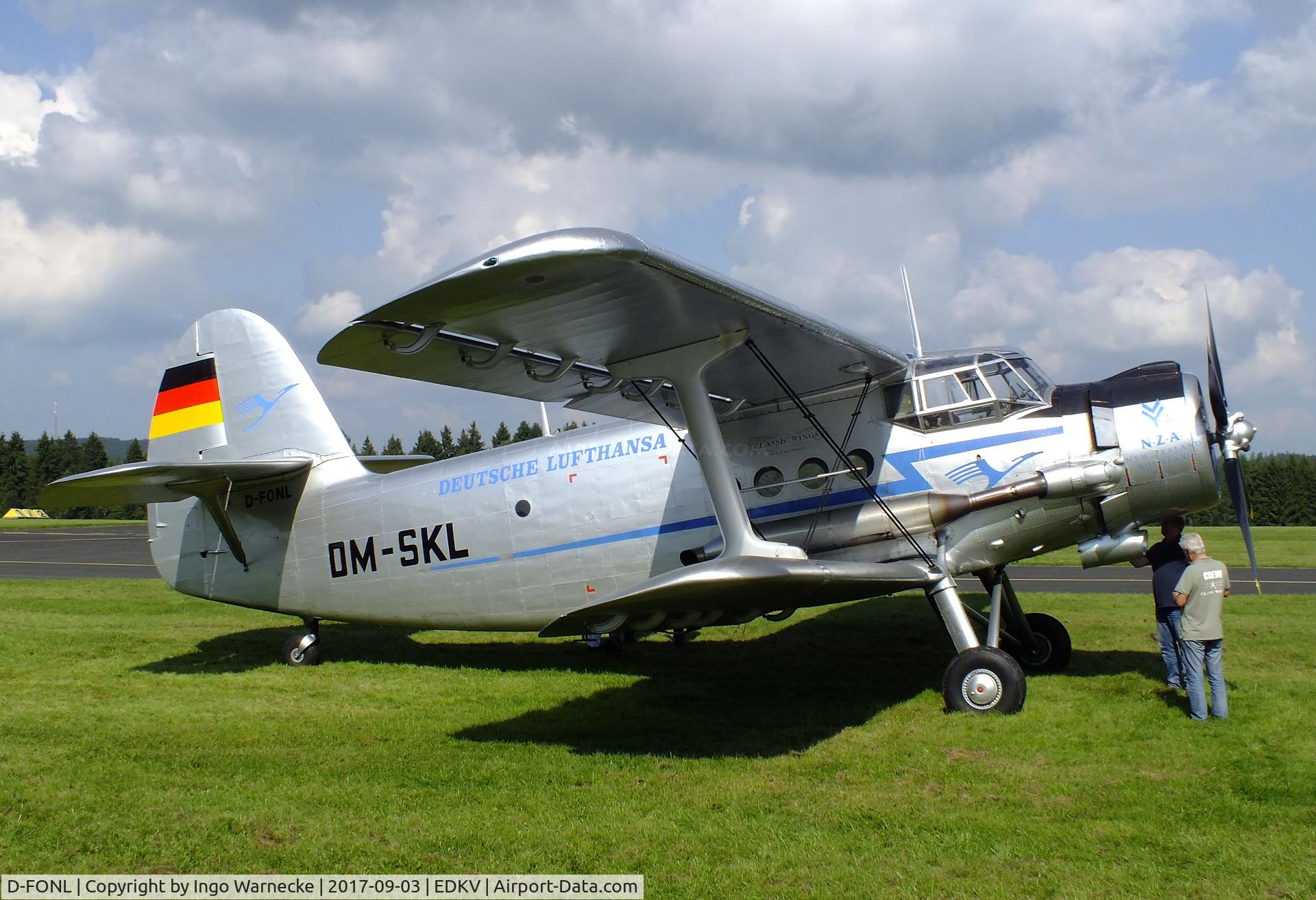 D-FONL, 1957 Antonov An-2T C/N 17802, Antonov An-2T COLT at the Dahlemer Binz 60th jubilee airfield display