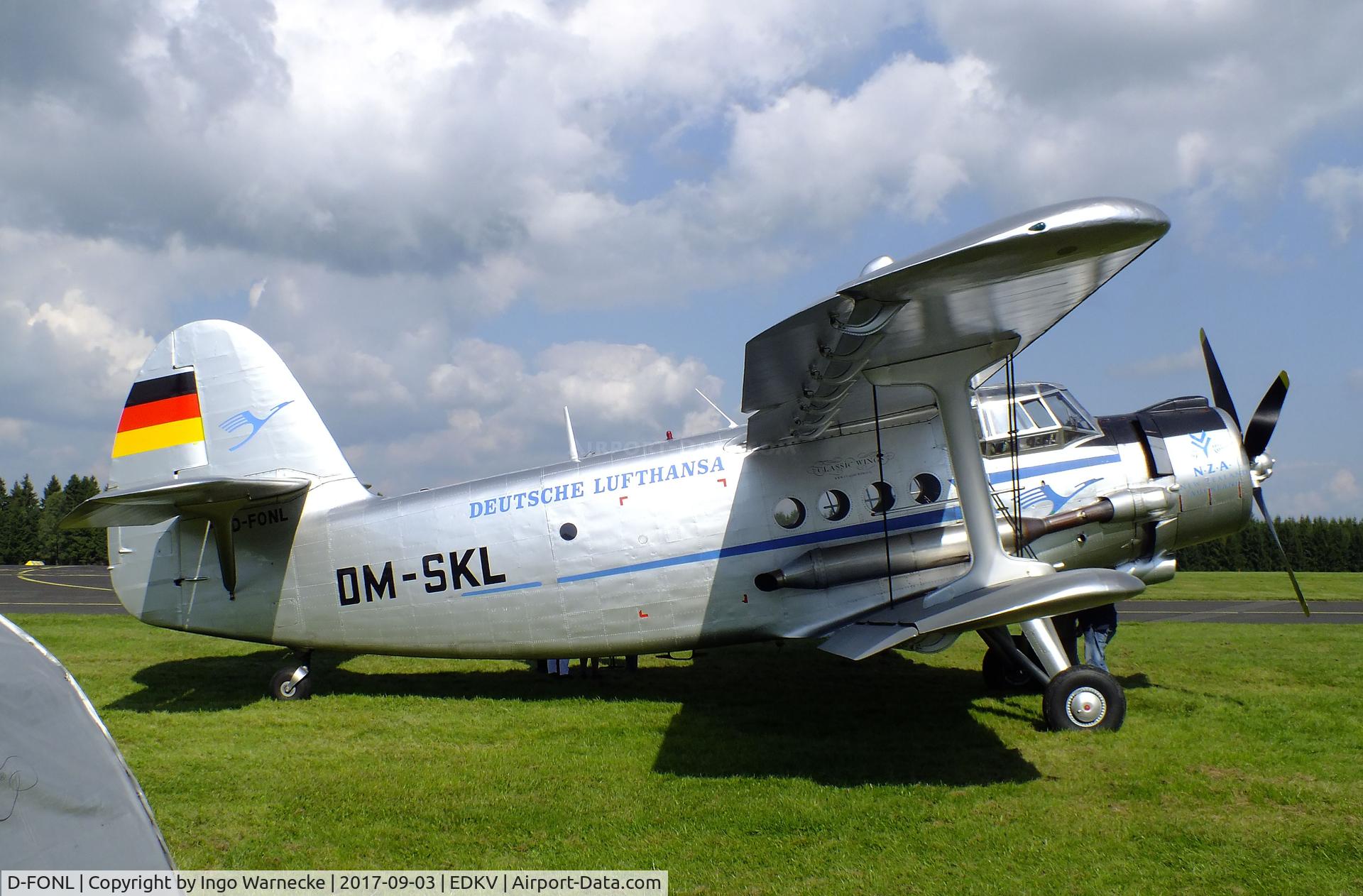D-FONL, 1957 Antonov An-2T C/N 17802, Antonov An-2T COLT at the Dahlemer Binz 60th jubilee airfield display