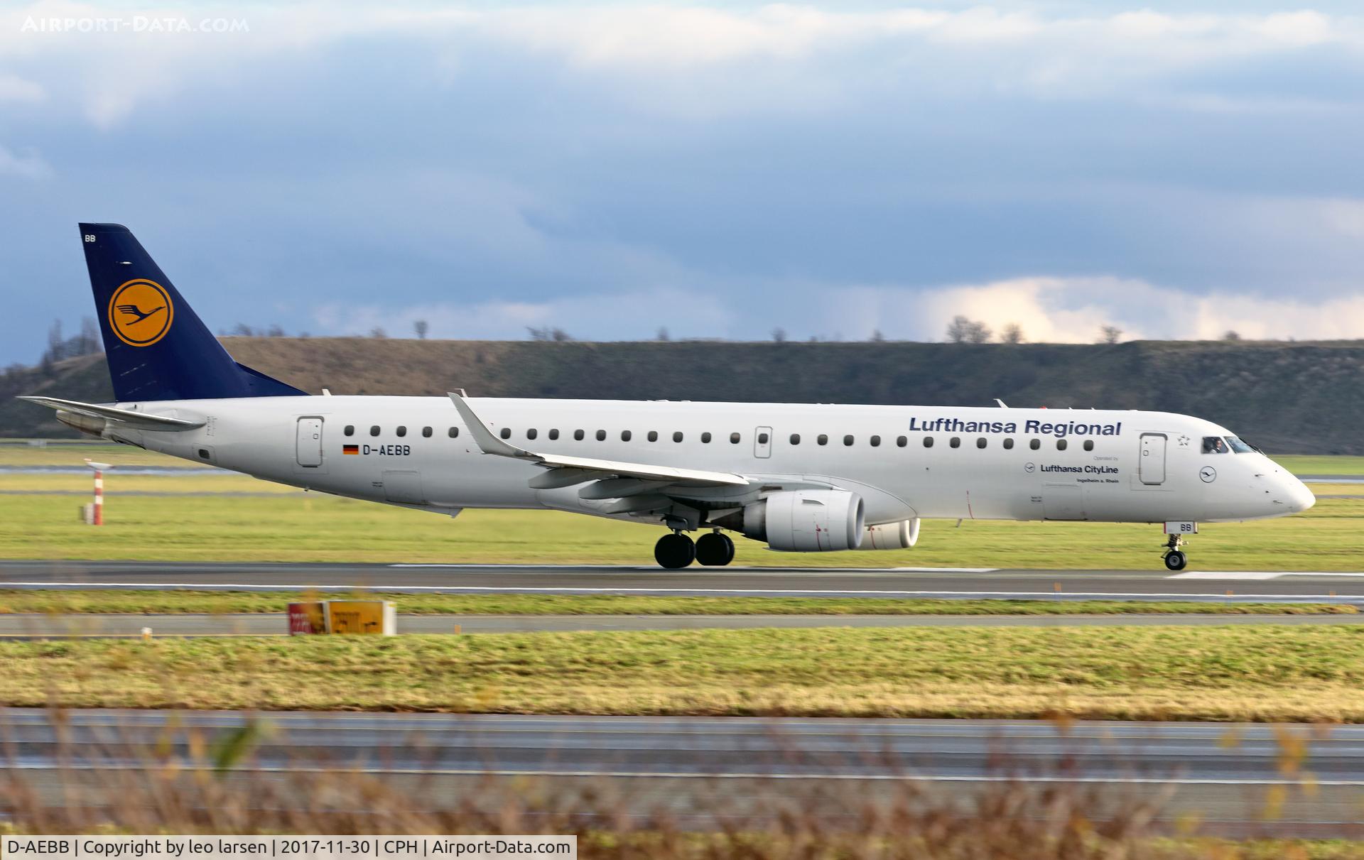 D-AEBB, 2009 Embraer 195LR (ERJ-190-200LR) C/N 19000316, Copenhagen 30.11.2017