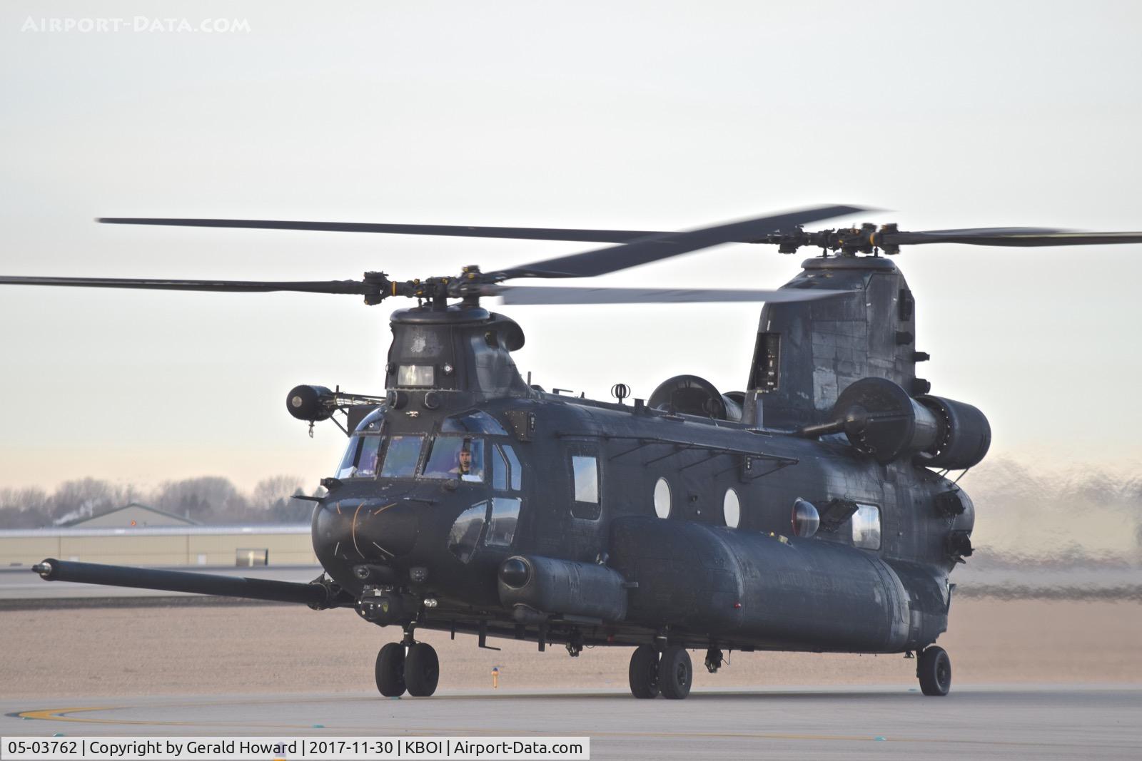 05-03762, 2005 Boeing MH-47G Chinook C/N M.3762, Taxiing on Alpha.   U.S. Army 160th Special Operations Aviation Regiment (SOAR)
“Night Stalkers” 4th BN, Joint Base Lewis-McChord, WA