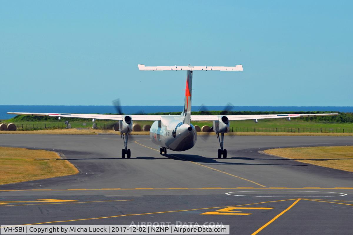 VH-SBI, 2004 De Havilland Canada DHC-8-315Q Dash 8 C/N 605, At New Plymouth