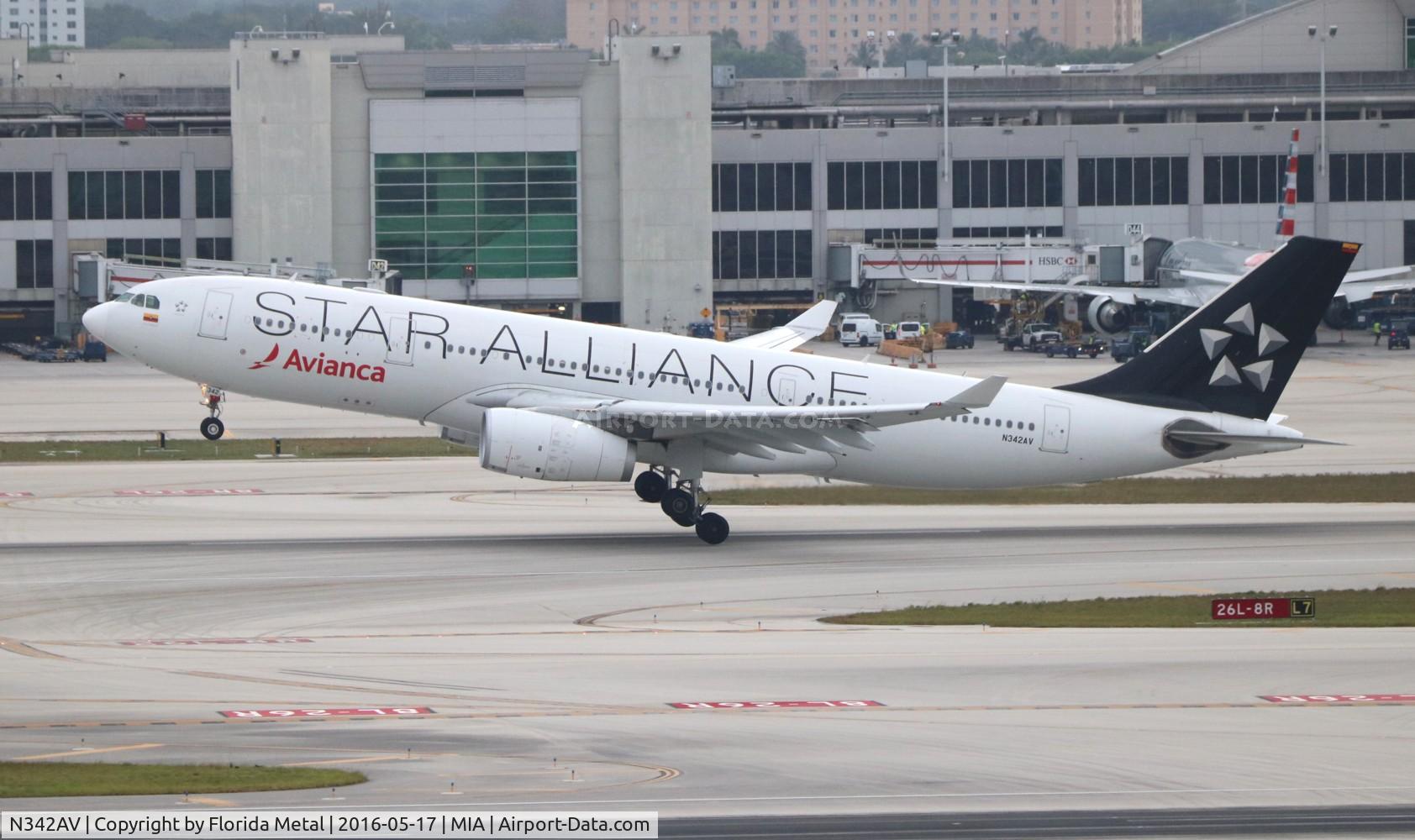 N342AV, 2012 Airbus A330-243 C/N 1342, Avianca Star Alliance