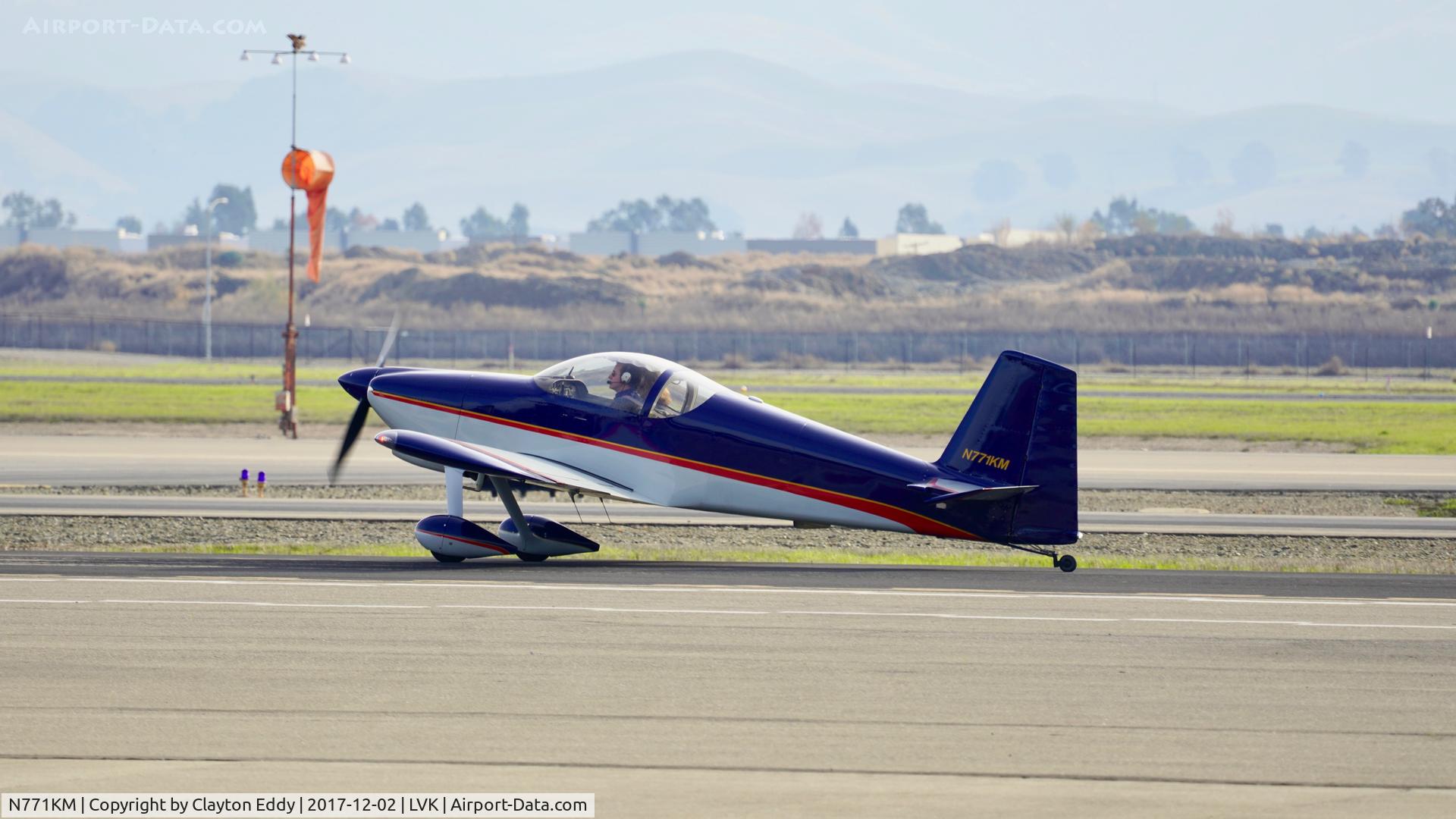 N771KM, 2003 Vans RV-7 C/N 1001, Livermore Airport California 2017.