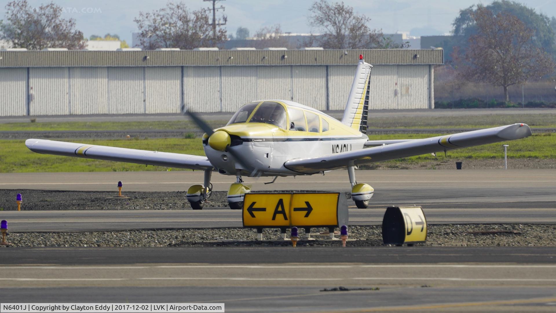 N6401J, 1968 Piper PA-28-180 Cherokee C/N 28-4817, Livermore Airport California 2017.