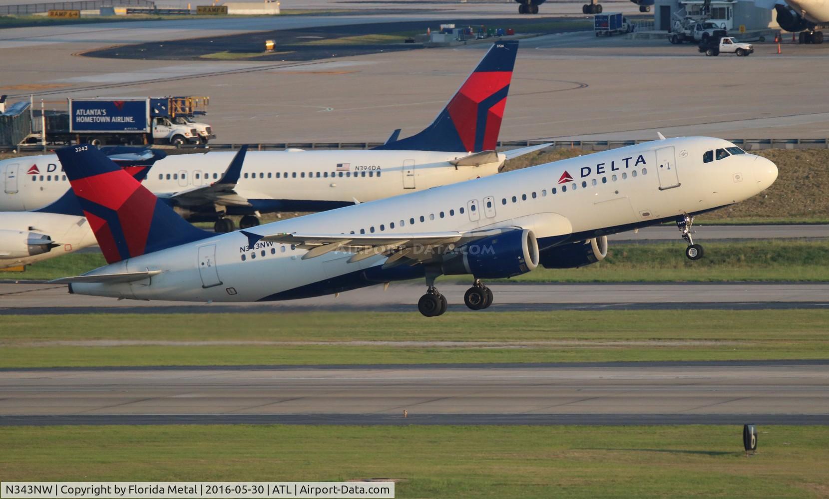N343NW, 1993 Airbus A320-212 C/N 387, Delta