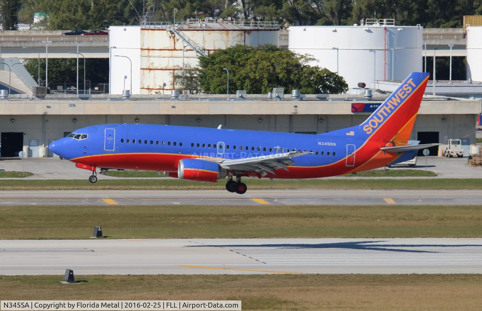 N345SA, 1987 Boeing 737-3K2 C/N 23786, Southwest