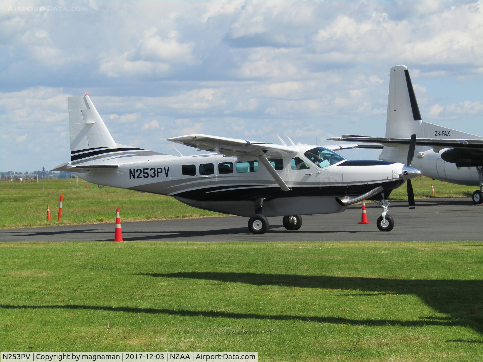 N253PV, 2017 Cessna 208 Caravan C/N 20800605, coming to rest after flight from apia