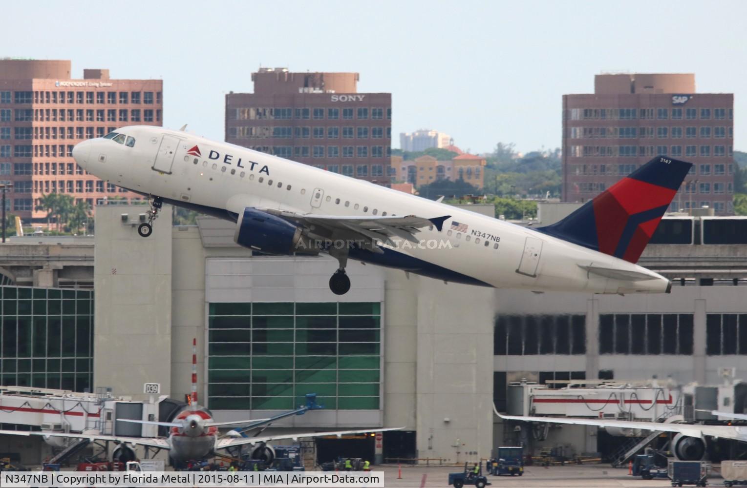 N347NB, 2002 Airbus A319-114 C/N 1800, Delta