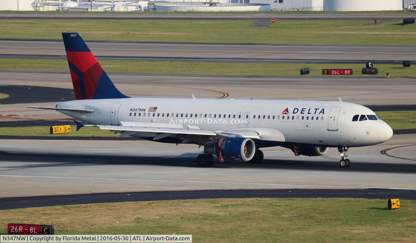 N347NW, 1993 Airbus A320-212 C/N 408, Delta