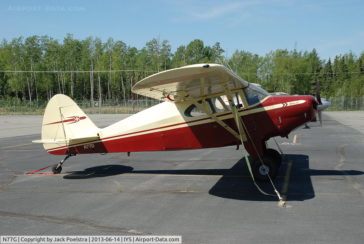 N77G, 1953 Piper PA-22-135 Tri-Pacer C/N 22-1210, at Wasilla airport AK