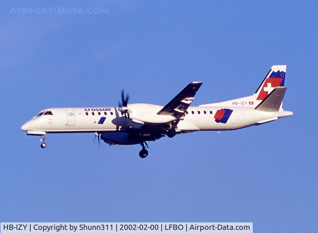 HB-IZY, 1997 Saab 2000 C/N 2000-047, Landing rwy 32R