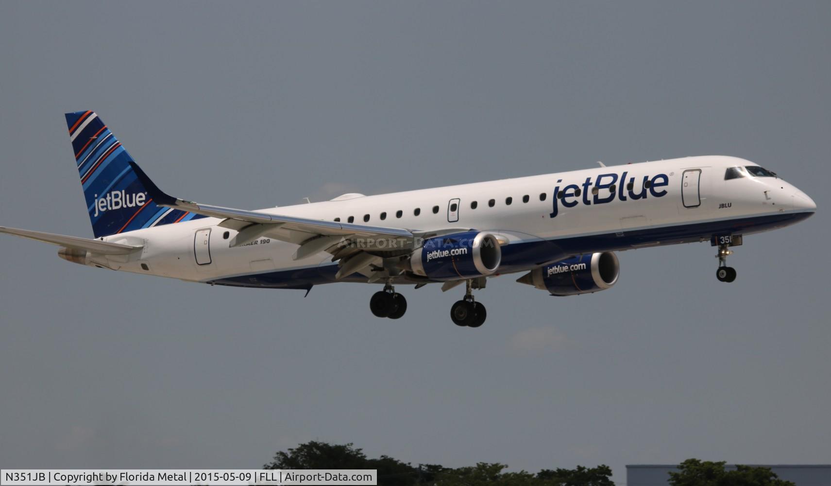 N351JB, 2012 Embraer E190 (ERJ-190-100) C/N 19000549, Jet Blue