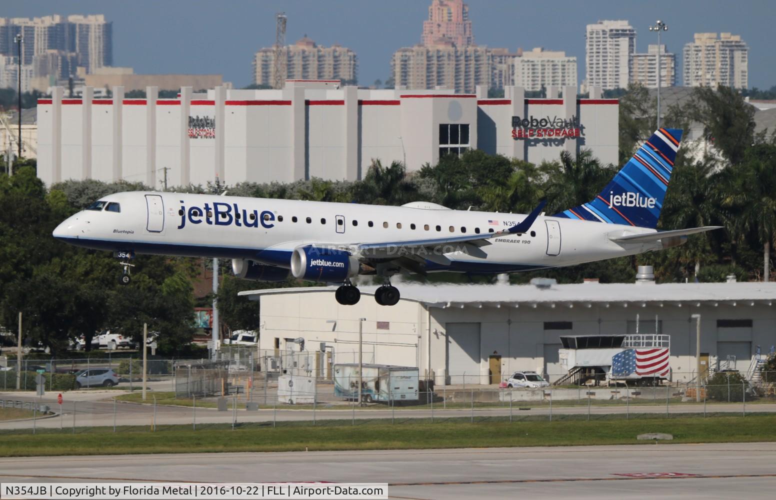 N354JB, 2013 Embraer 190AR (ERJ-190-100IGW) C/N 19000601, Jet Blue