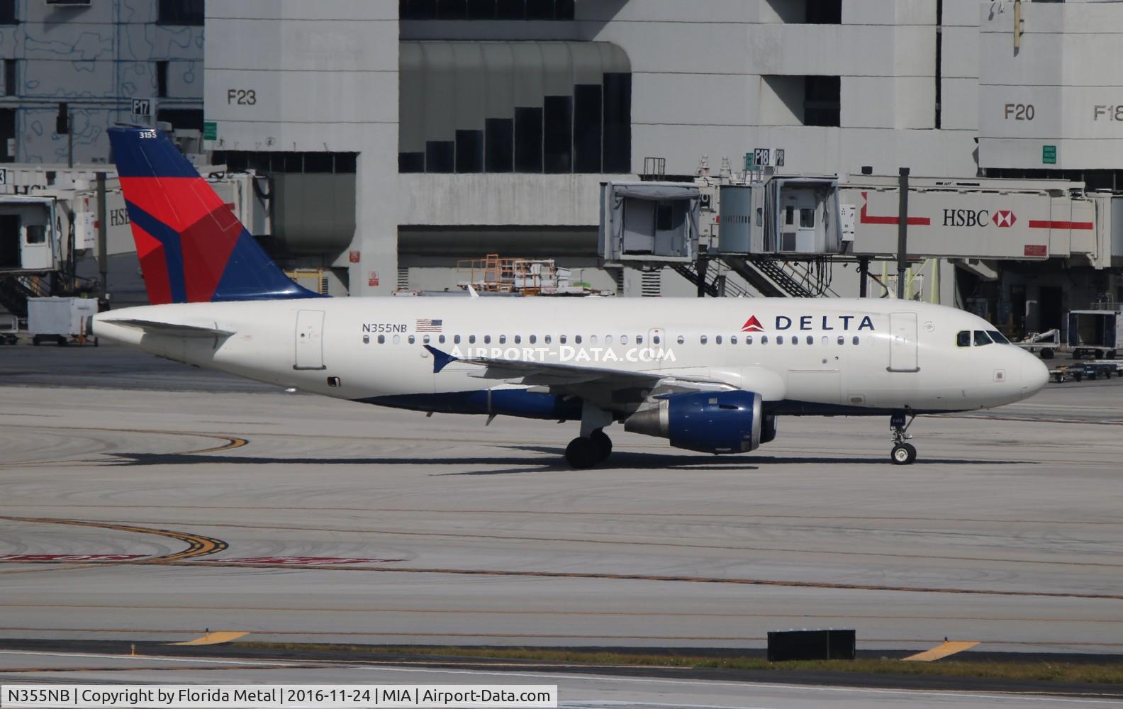 N355NB, 2002 Airbus A319-114 C/N 1839, Delta