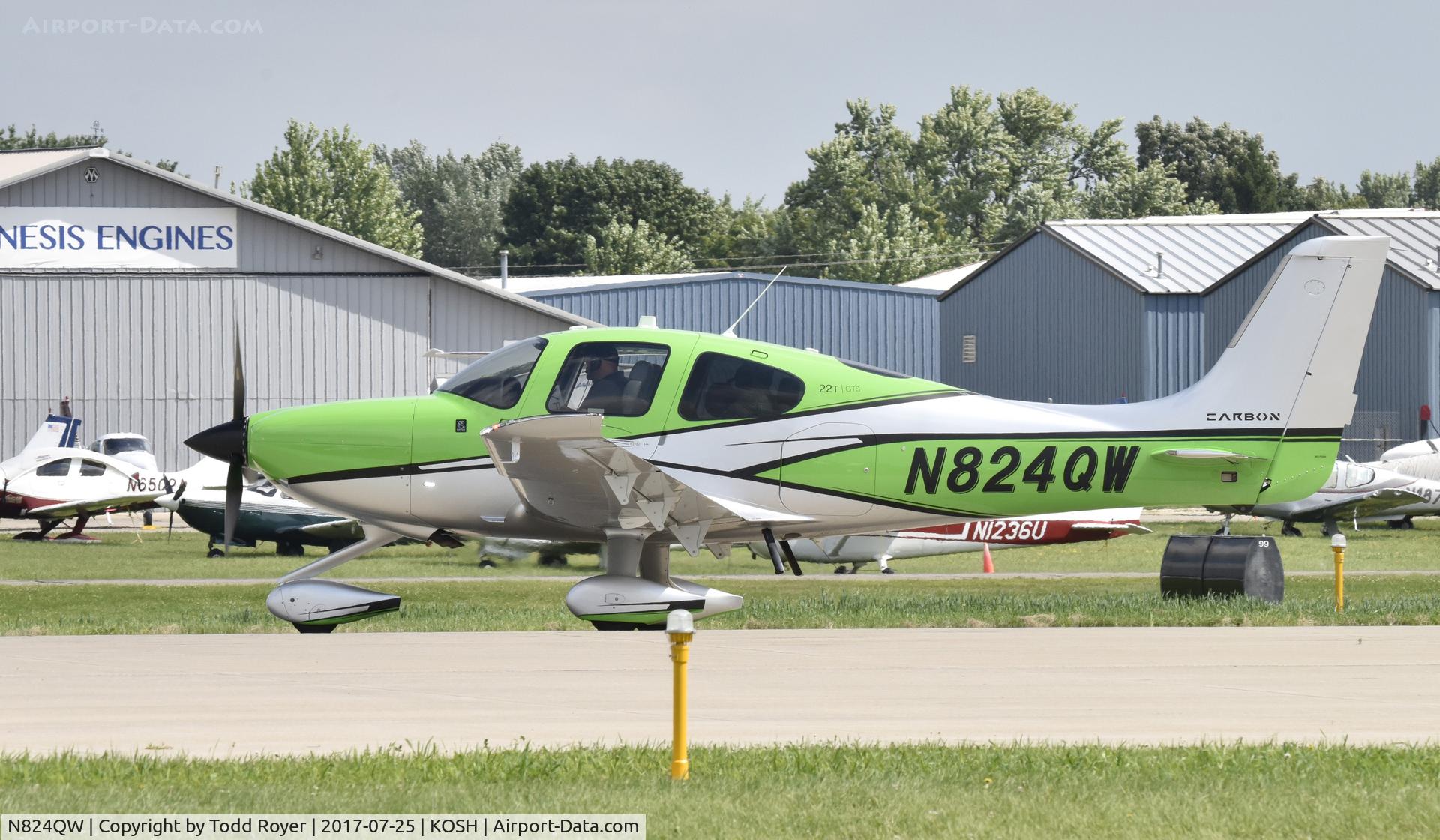 N824QW, 2017 Cirrus SR22T Carbon C/N 1517, Airventure 2017