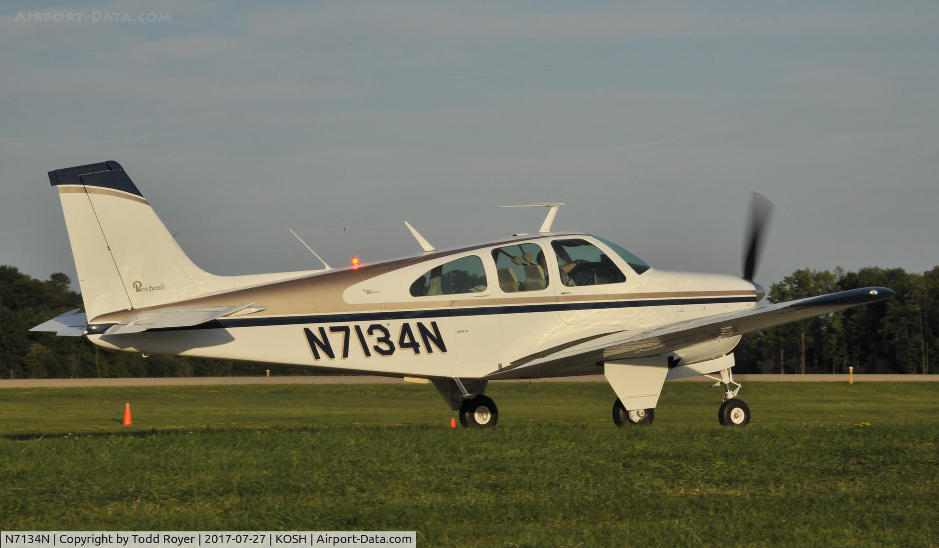N7134N, 1967 Beech E33 Bonanza C/N CD-1138, Airventure 2017