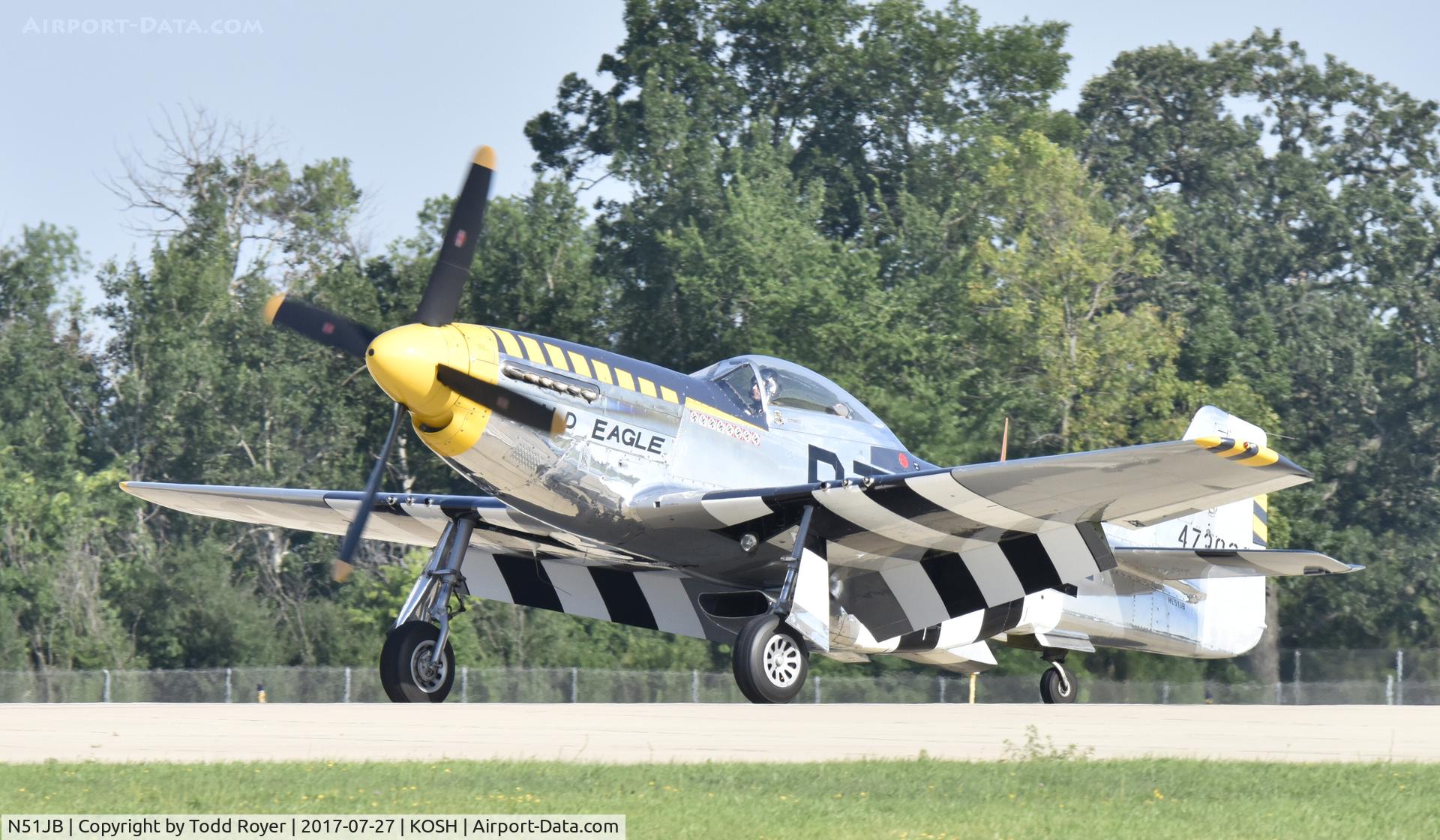 N51JB, 1944 North American P-51D Mustang C/N 122-39488, Airventure 2017