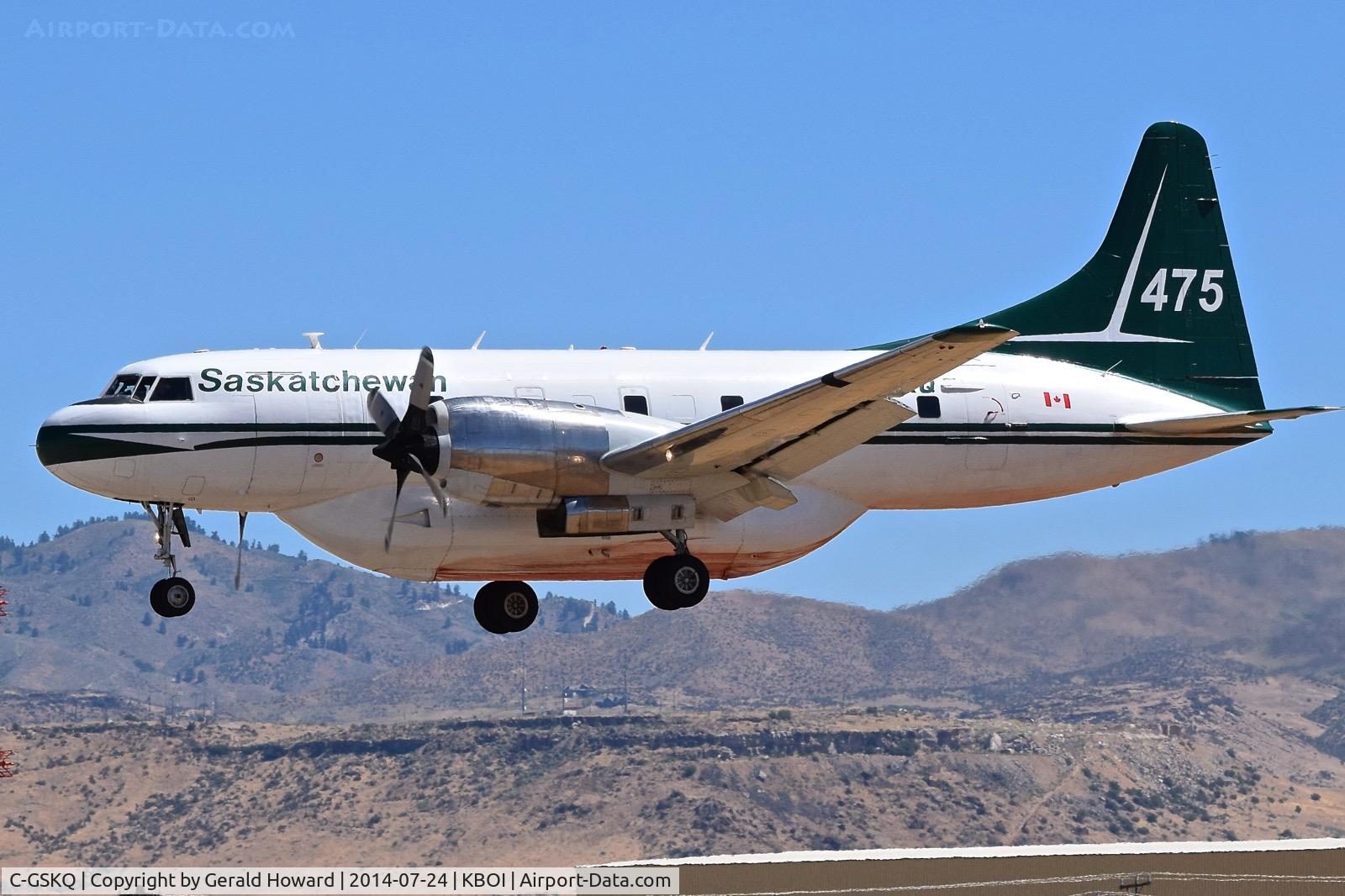 C-GSKQ, 1954 Convair 340 C/N 217, Returning from  fire mission.