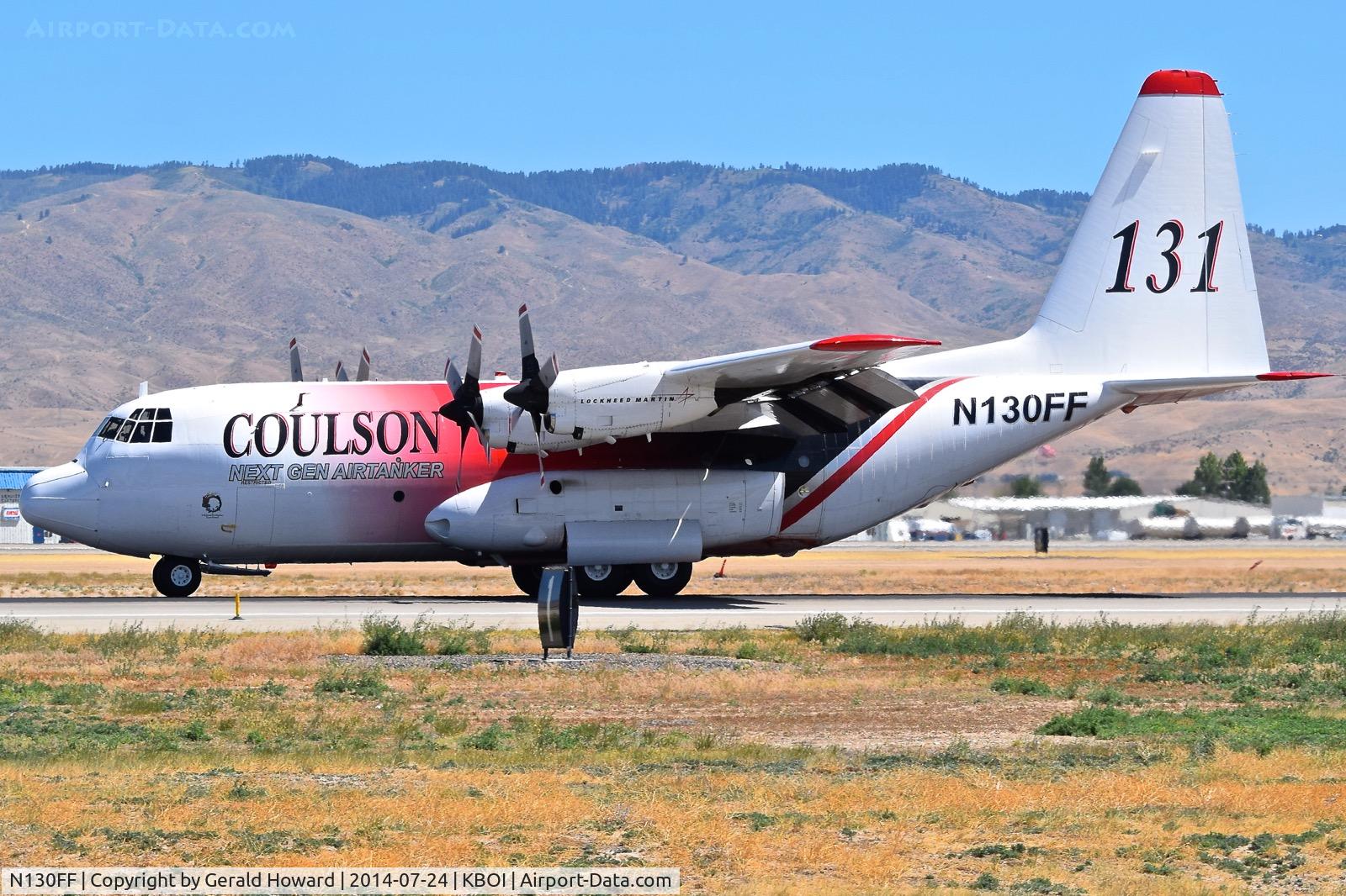 N130FF, 1980 Lockheed EC-130Q Hercules C/N 382-4901, Landing roll out on RWY 28L.