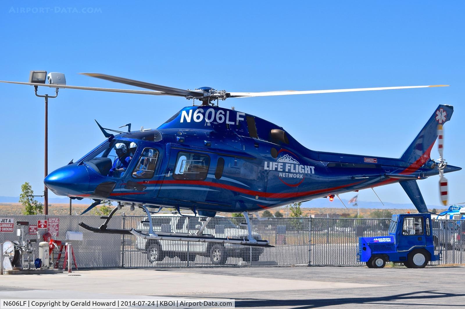 N606LF, 2013 AgustaWestland AW-119 MKII Koala C/N 14812, Lifting off from Life Flight ramp.