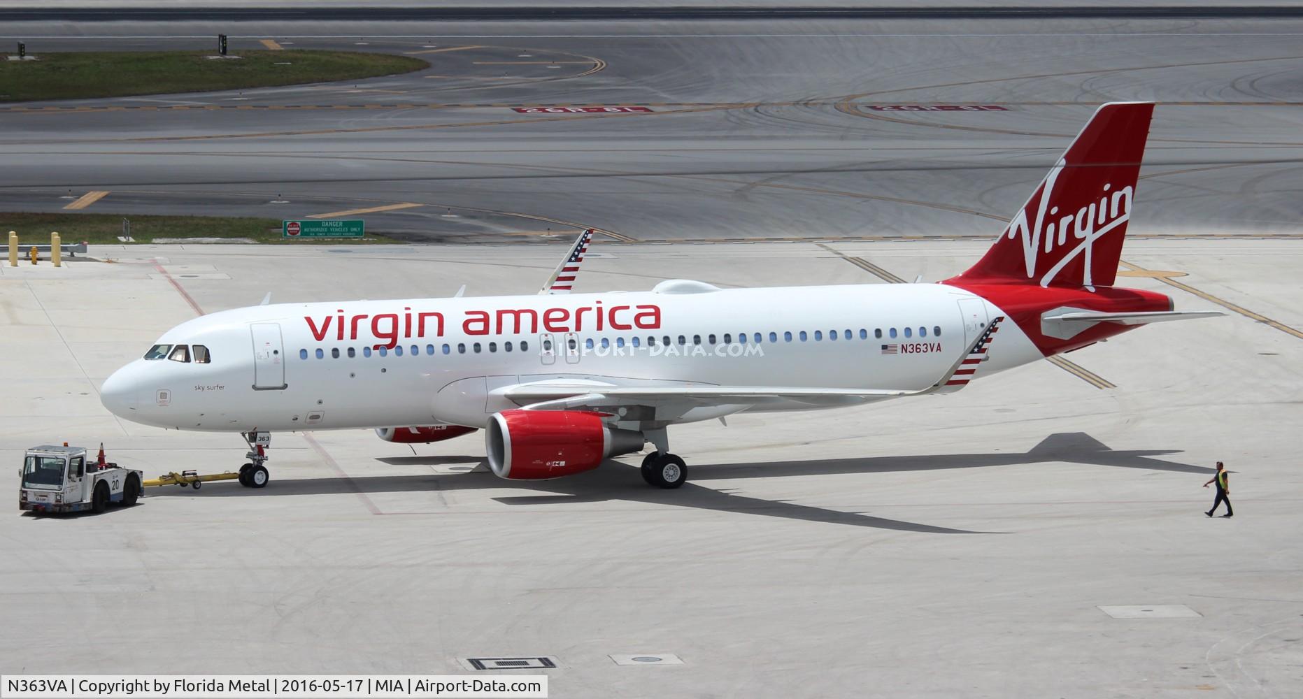 N363VA, 2016 Airbus A320-214 C/N 7063, Virgin America