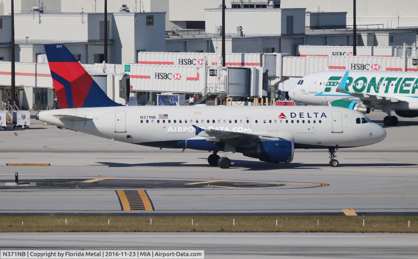 N371NB, 2003 Airbus A319-114 C/N 2095, Delta