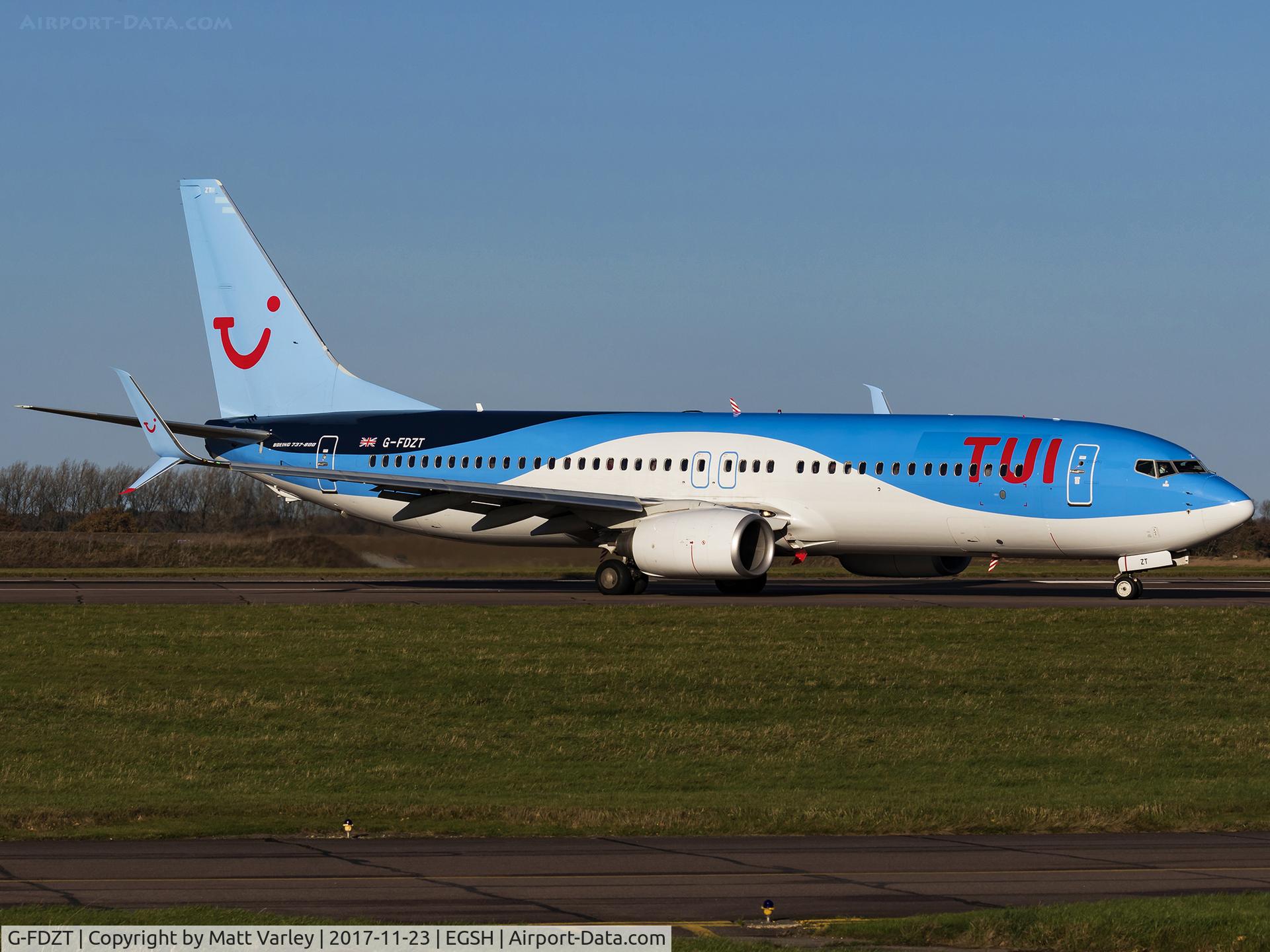 G-FDZT, 2011 Boeing 737-8K5 C/N 37248, About to depart off RWY 27
