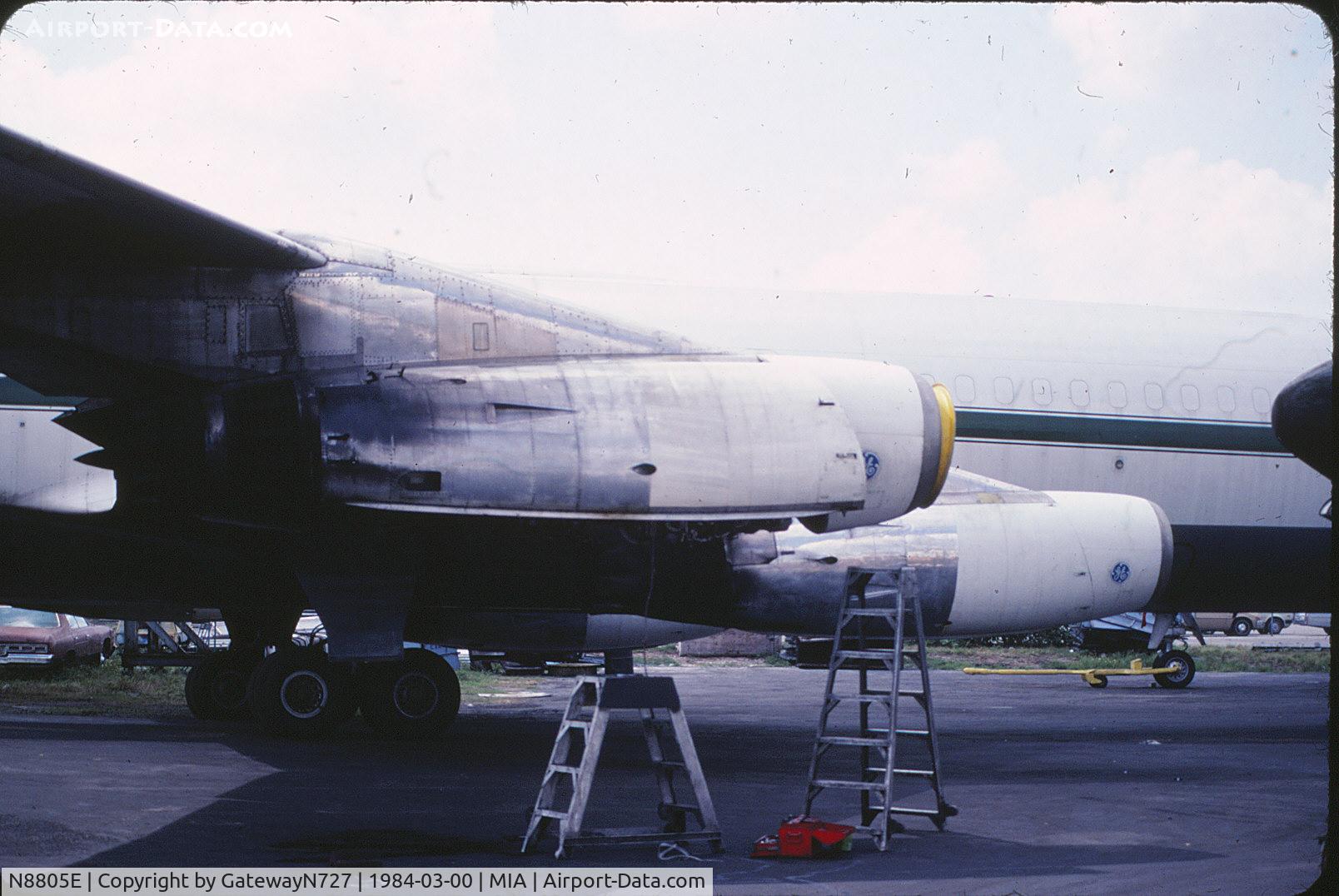 N8805E, 1960 Convair 880-22-2 C/N 22-00-17, Seagreen Air Transport CV-880 N8805E engine maintenance at Corrosion Corner.