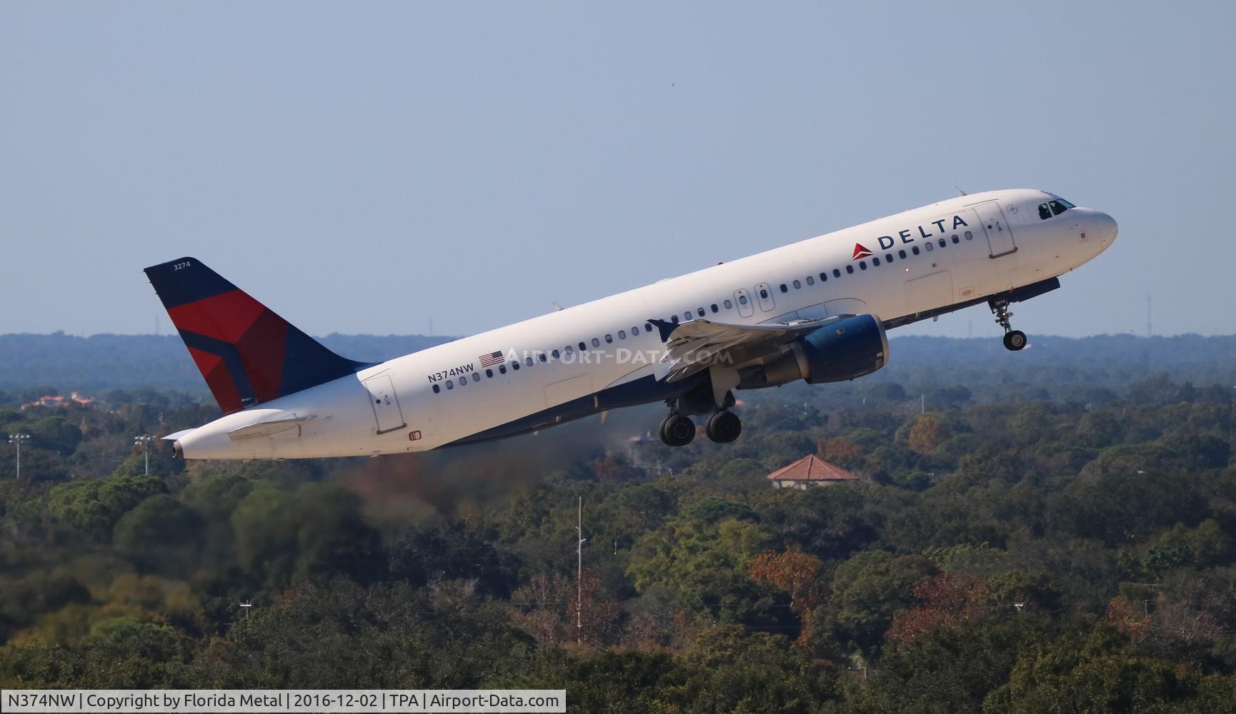 N374NW, 2001 Airbus A320-212 C/N 1646, Delta