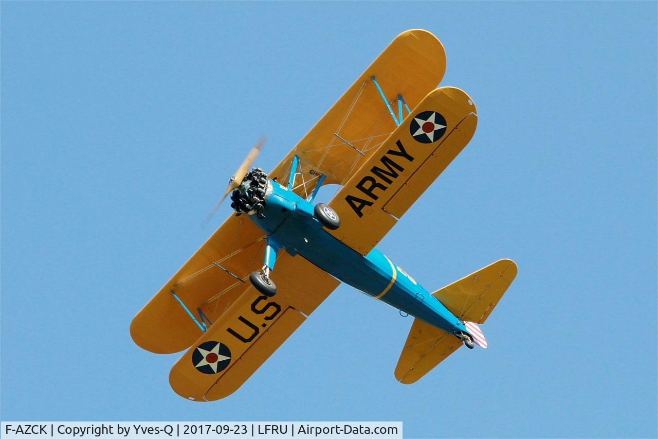 F-AZCK, 1941 Boeing A75N1 (PT-17) C/N 75-1653, Boeing A75N1, On display, Morlaix-Ploujean airport (LFRU-MXN) air show 2017