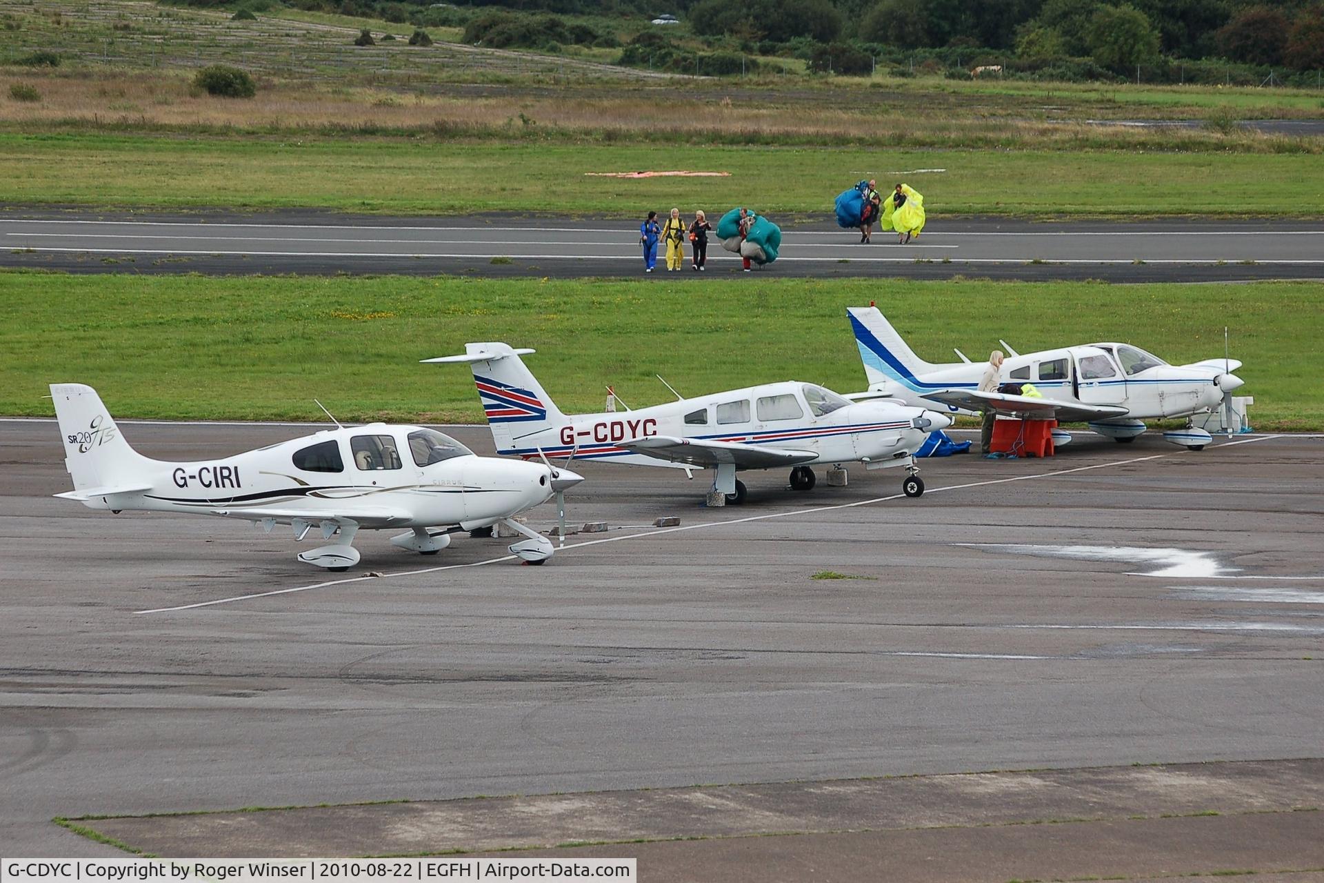 G-CDYC, 1979 Piper PA-28RT-201 Arrow IV C/N 28R-7918164, Resident Cherokee Arrow IV seen with visiting aircraft.