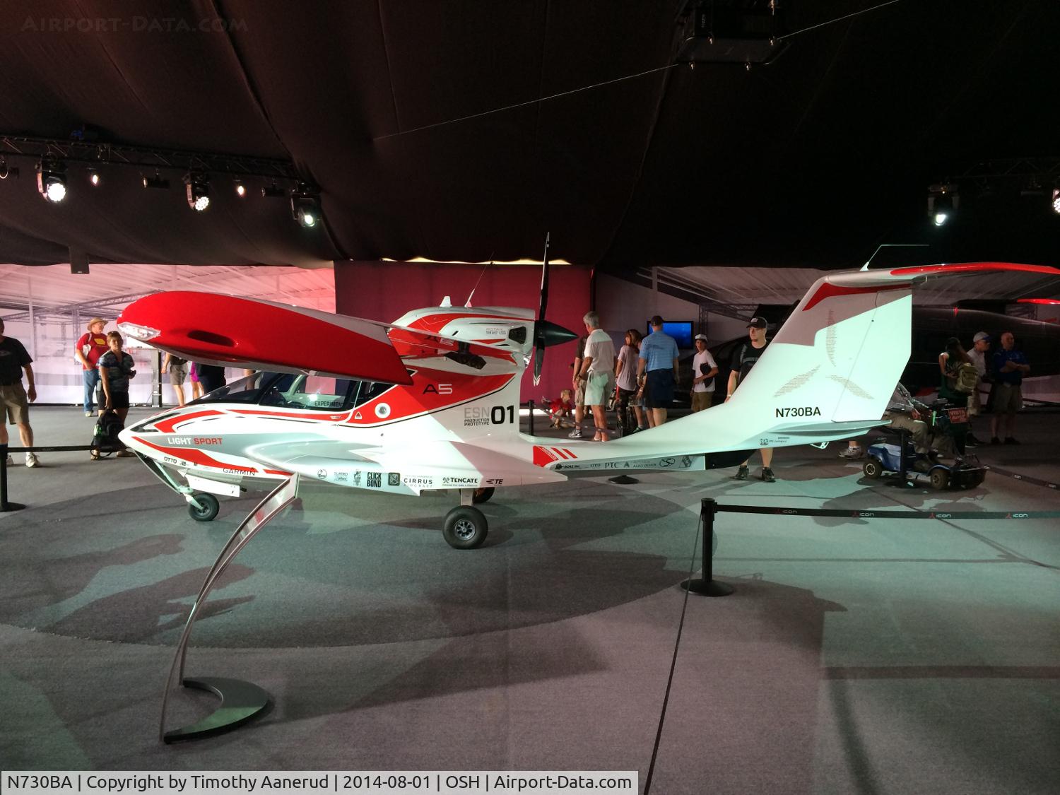 N730BA, 2014 ICON Aircraft A5-E C/N 00001, 2014 Icon Aircraft Inc A5-E, c/n: 00001