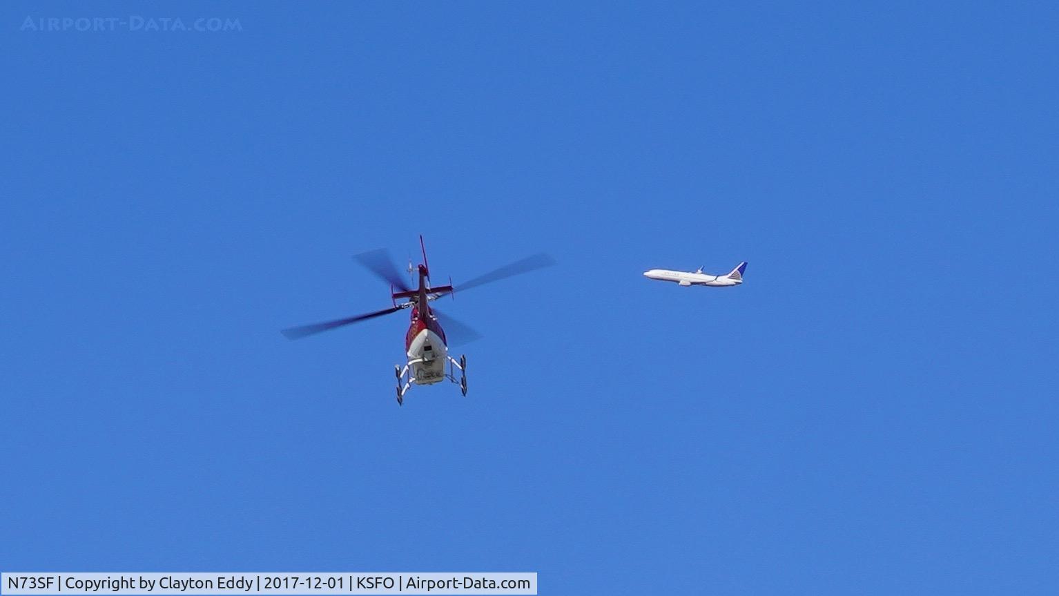 N73SF, 2008 Bell 407 C/N 53839, SFO 2017.