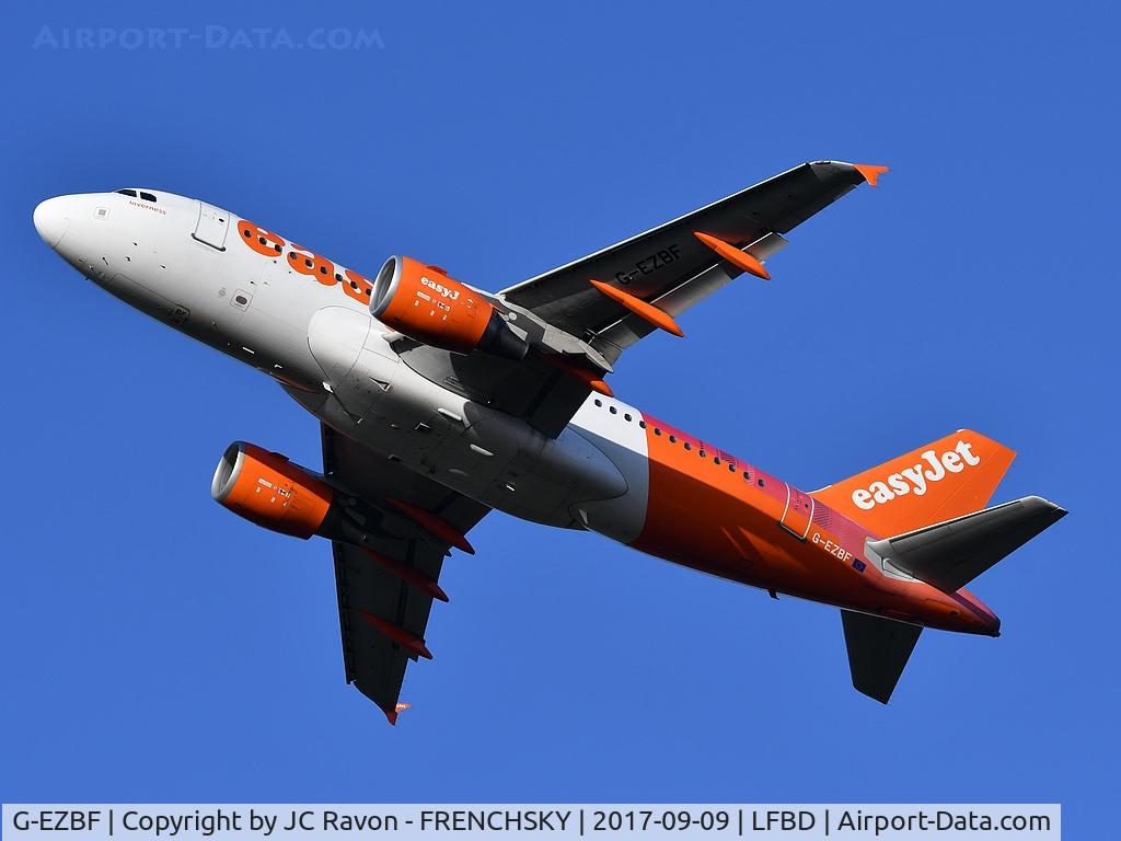G-EZBF, 2006 Airbus A319-111 C/N 2923, take off runway 29