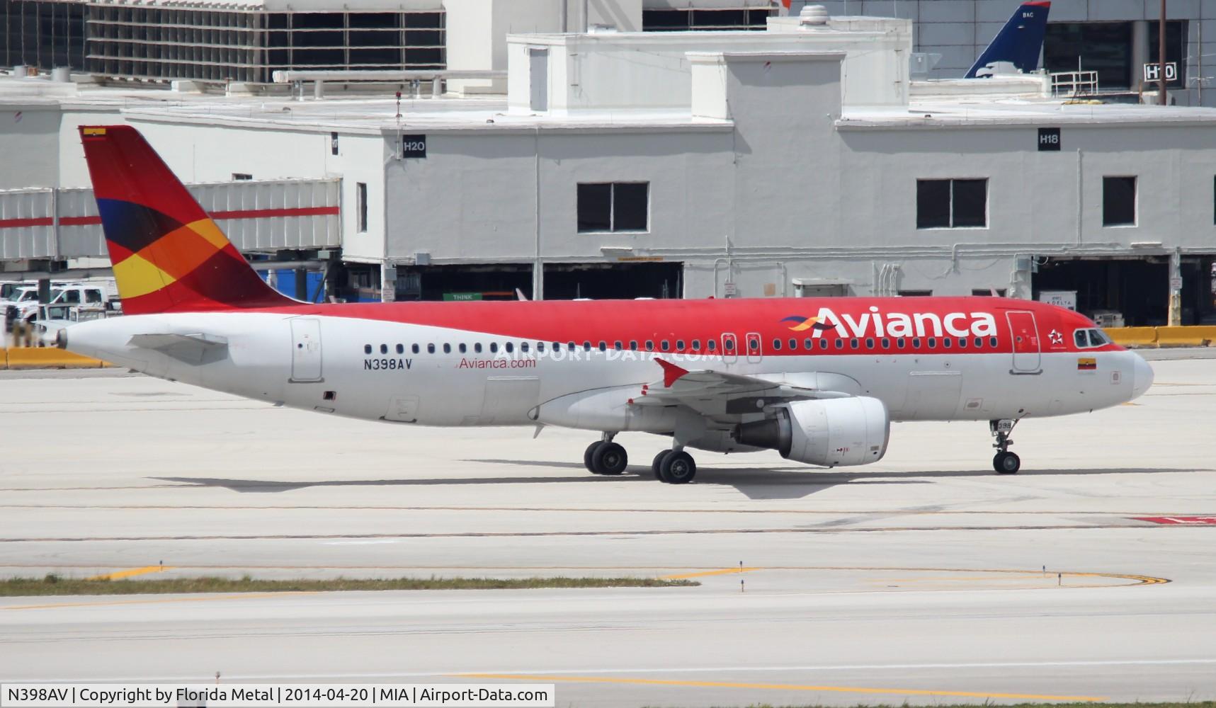 N398AV, 2009 Airbus A320-214 C/N 3988, Avianca