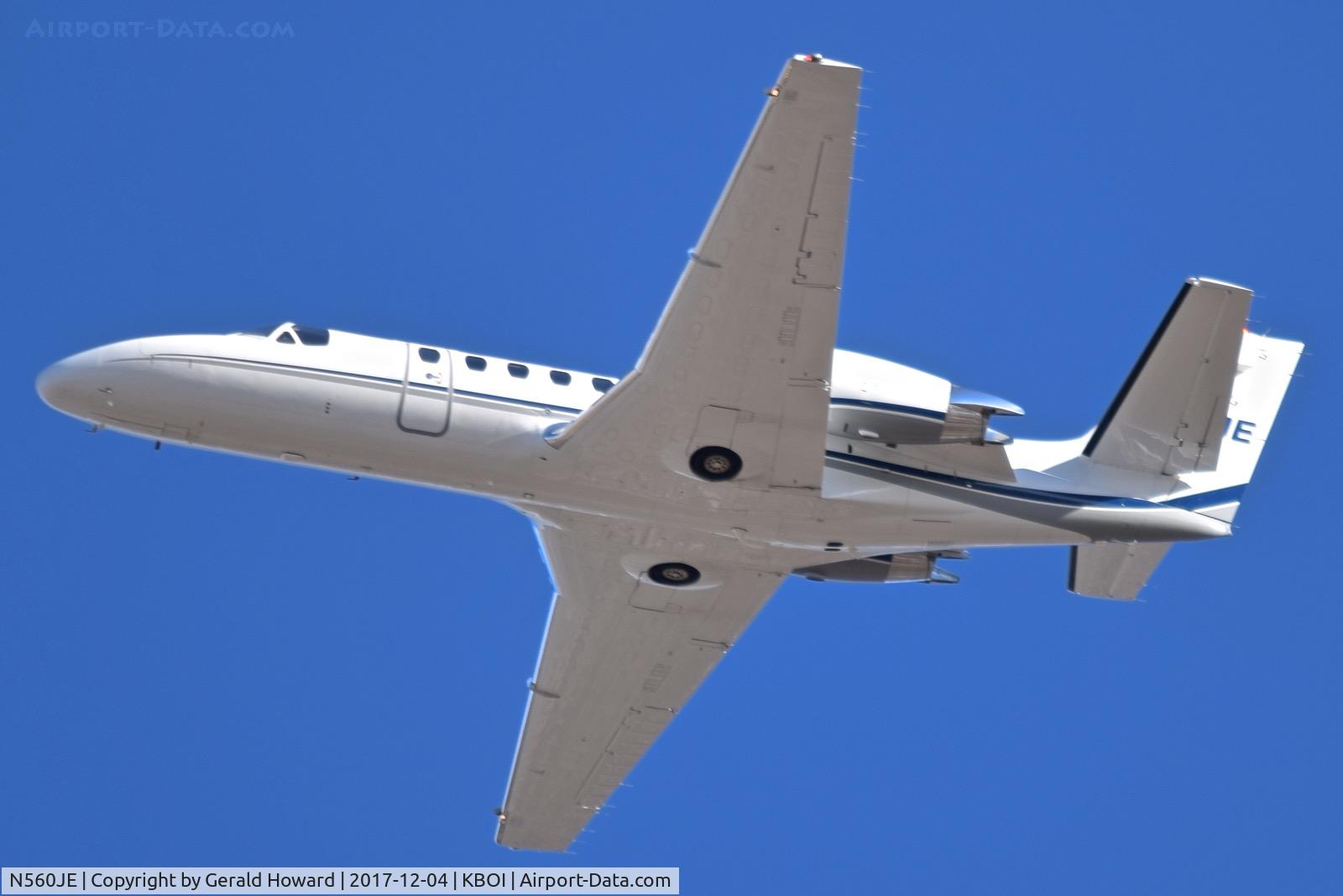 N560JE, 2001 Cessna 560 Citation Encore C/N 560-0581, Departing RWY 28R.