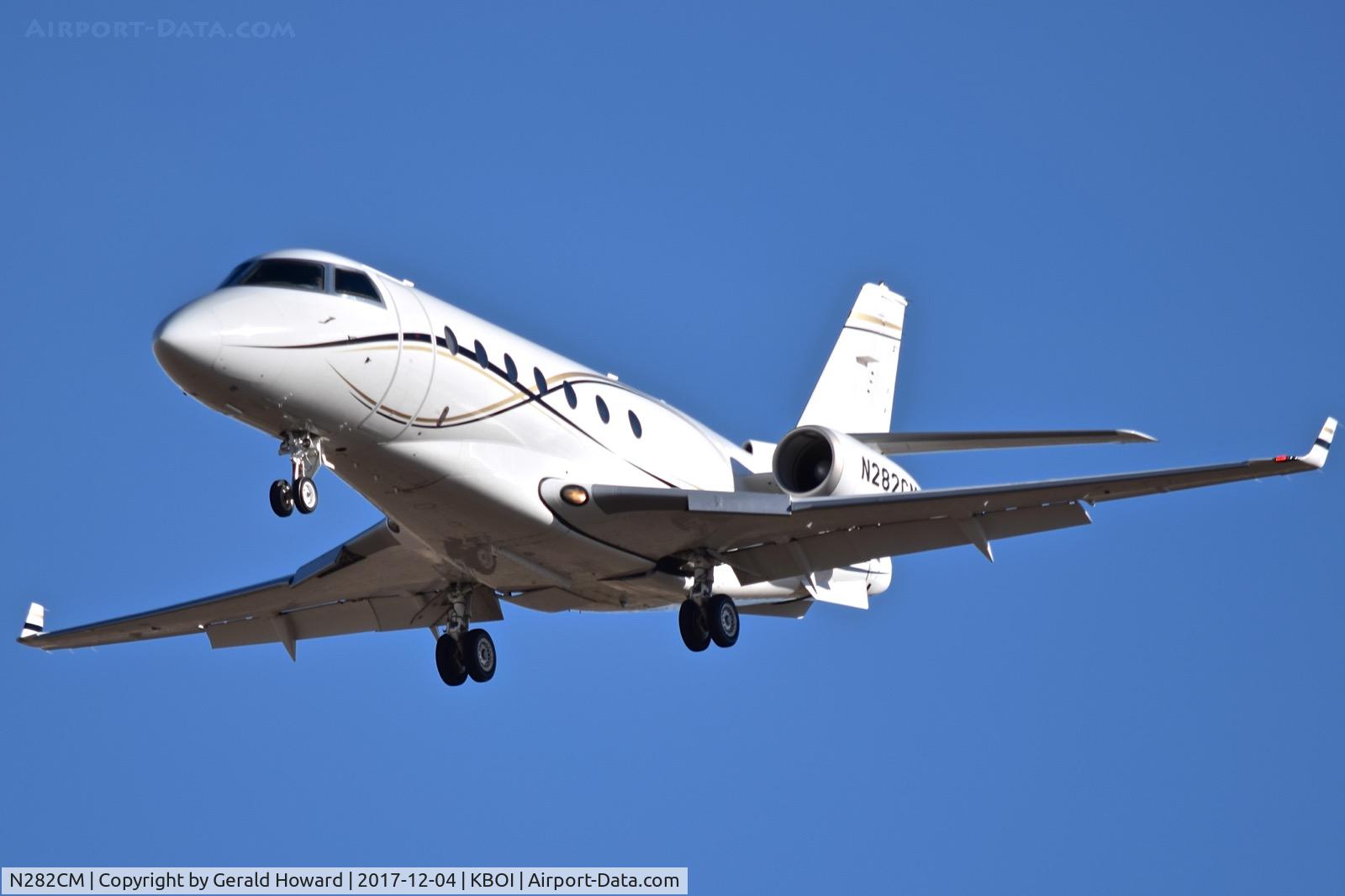 N282CM, 2007 Israel Aerospace Industries G200 C/N 182, Landing BOI.