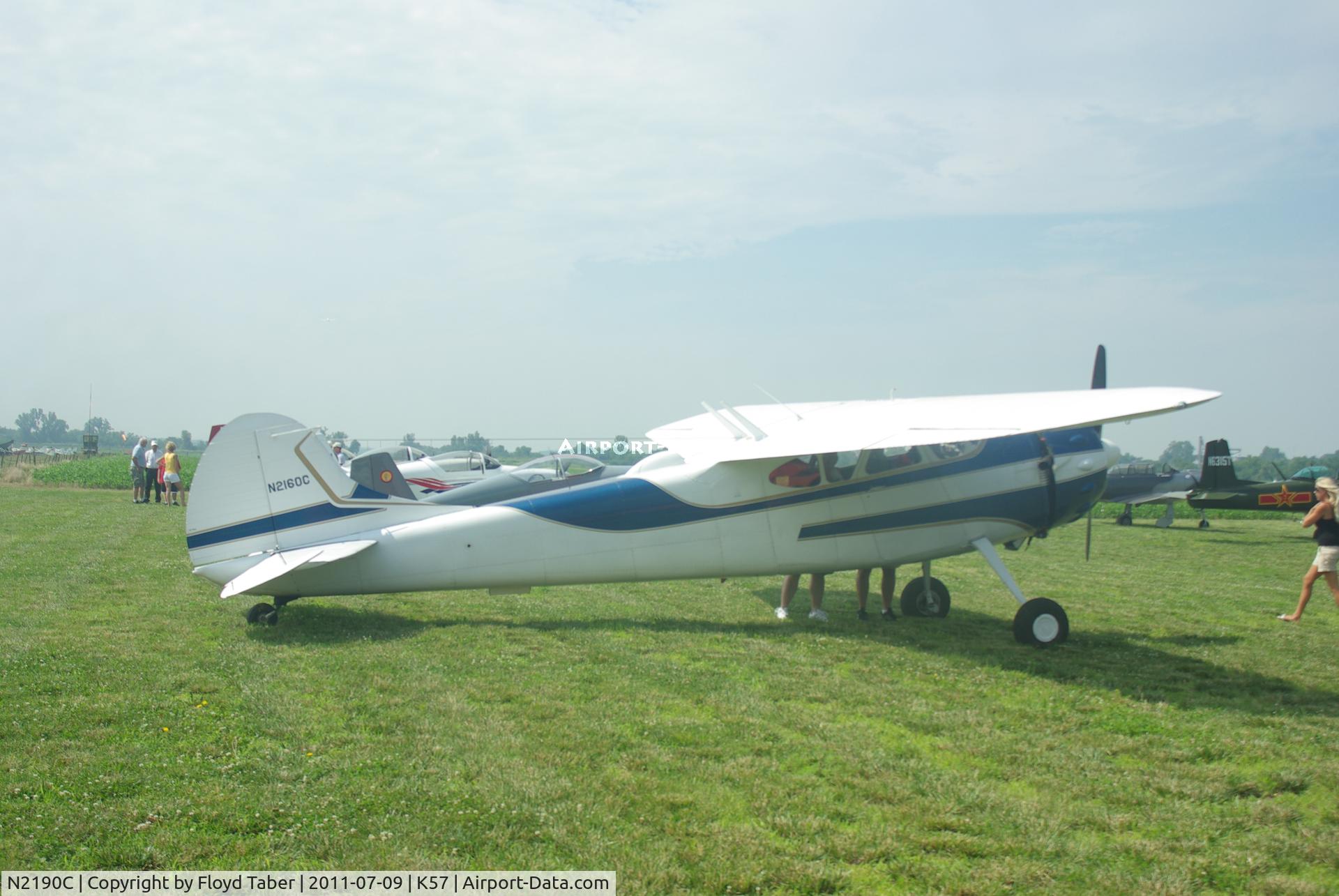 N2190C, 1955 Cessna 195B Businessliner C/N 16175, At the Flying Wingnuts Airshow